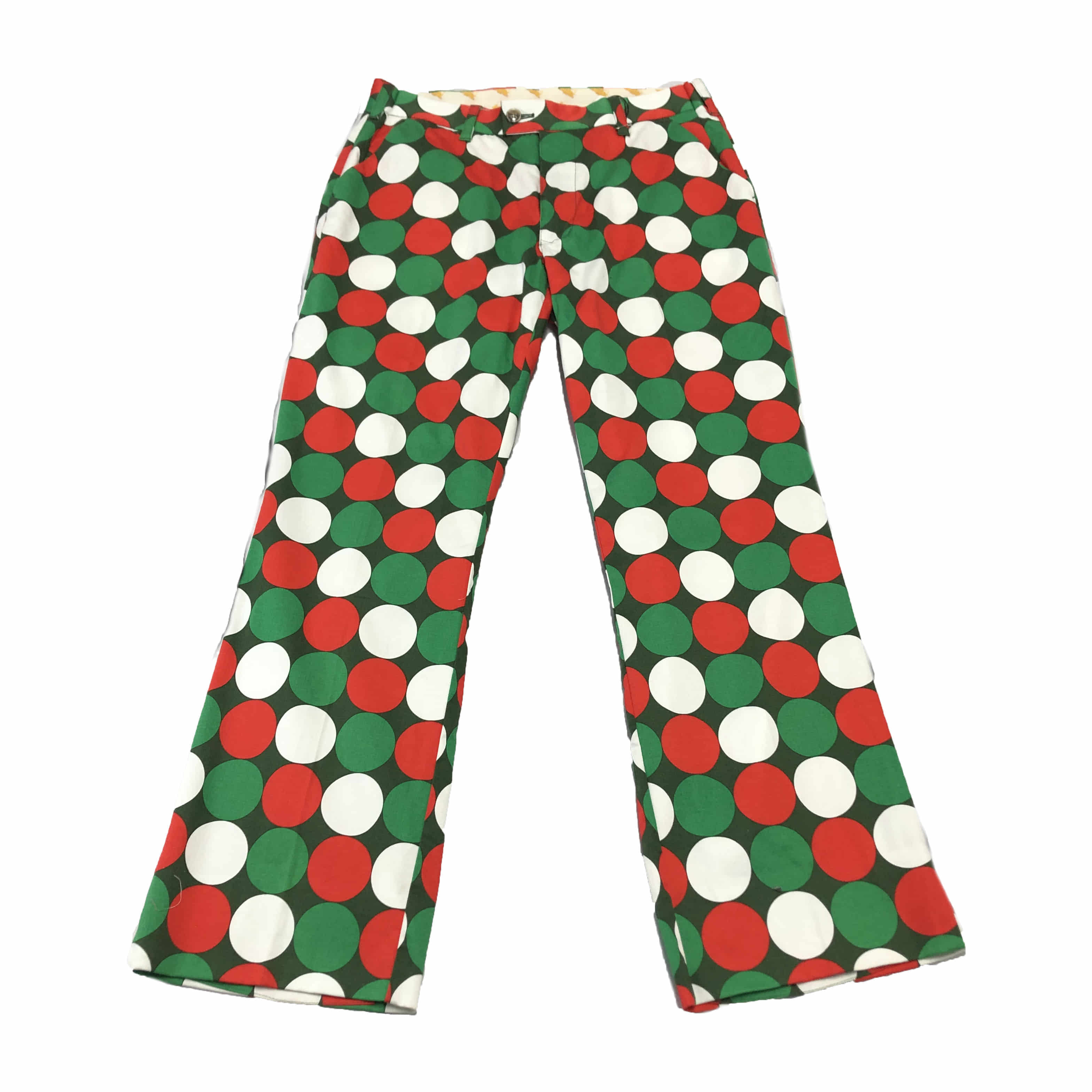 [Loudmouth Golf] Green&amp;Red&amp;White Dot Pants - Size 32