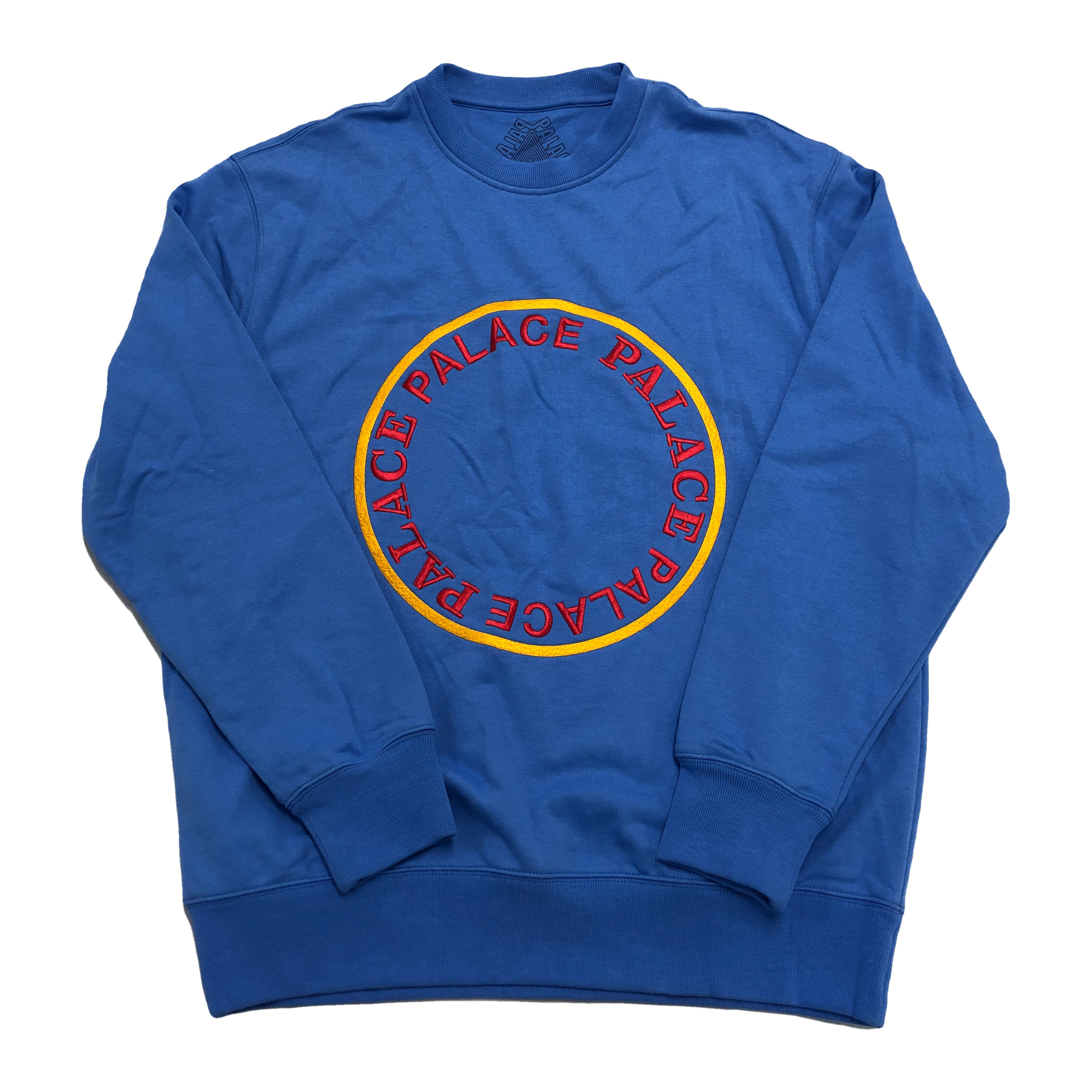 [Palace] Light Blue Circular Lettering Sweatshirt - Size L