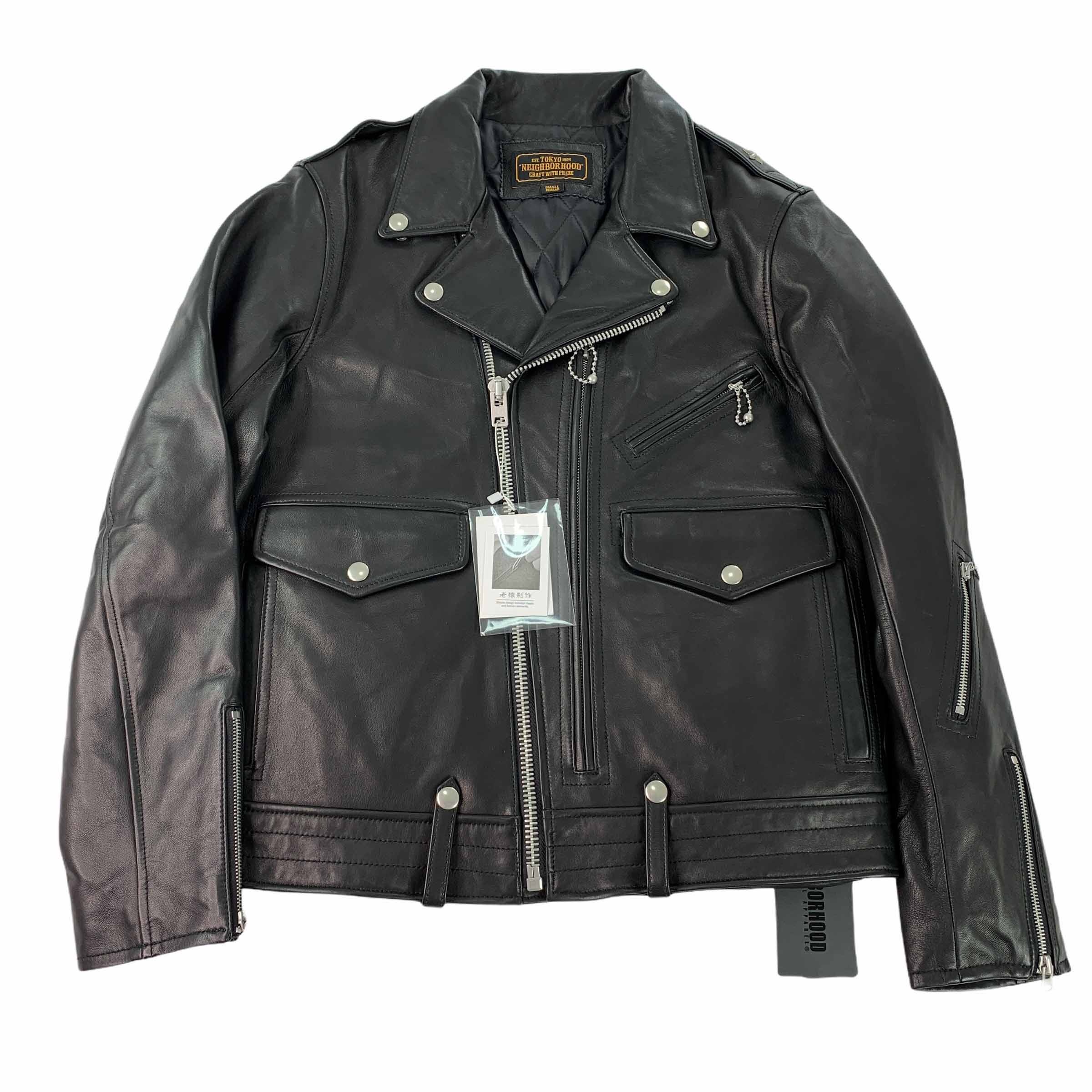 [Neighborhood] Rider Leather Jacket BK - Size S