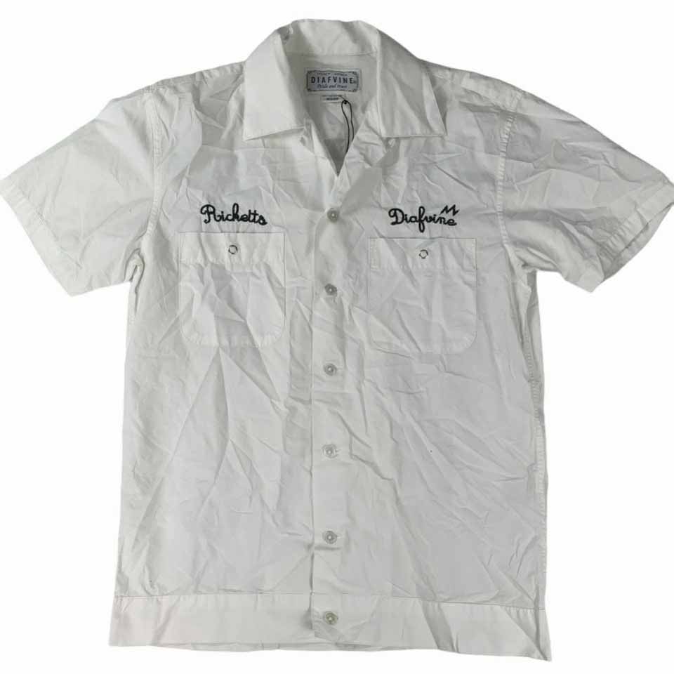 [Diafvinei] Short Sleeve Two Pocket Shirt WH- Size M