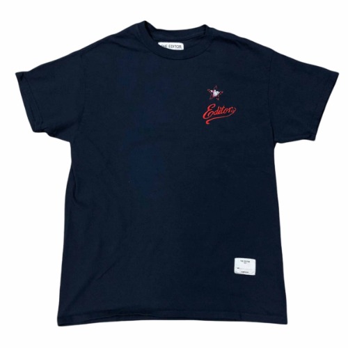 [The Editor] Star Embroidered Short Sleeve Navy - Size M