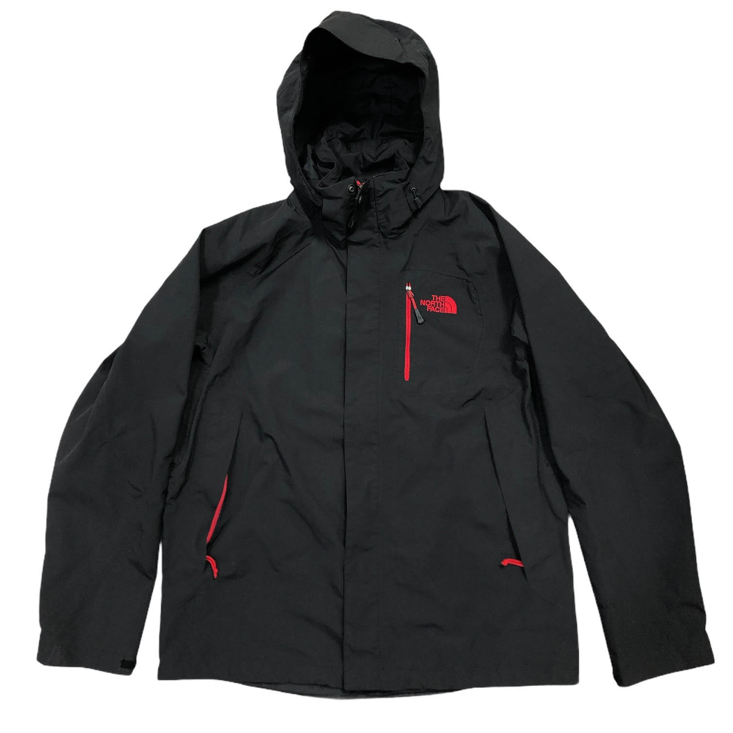 [The North Face] Windbreaker Black and Red - Size M