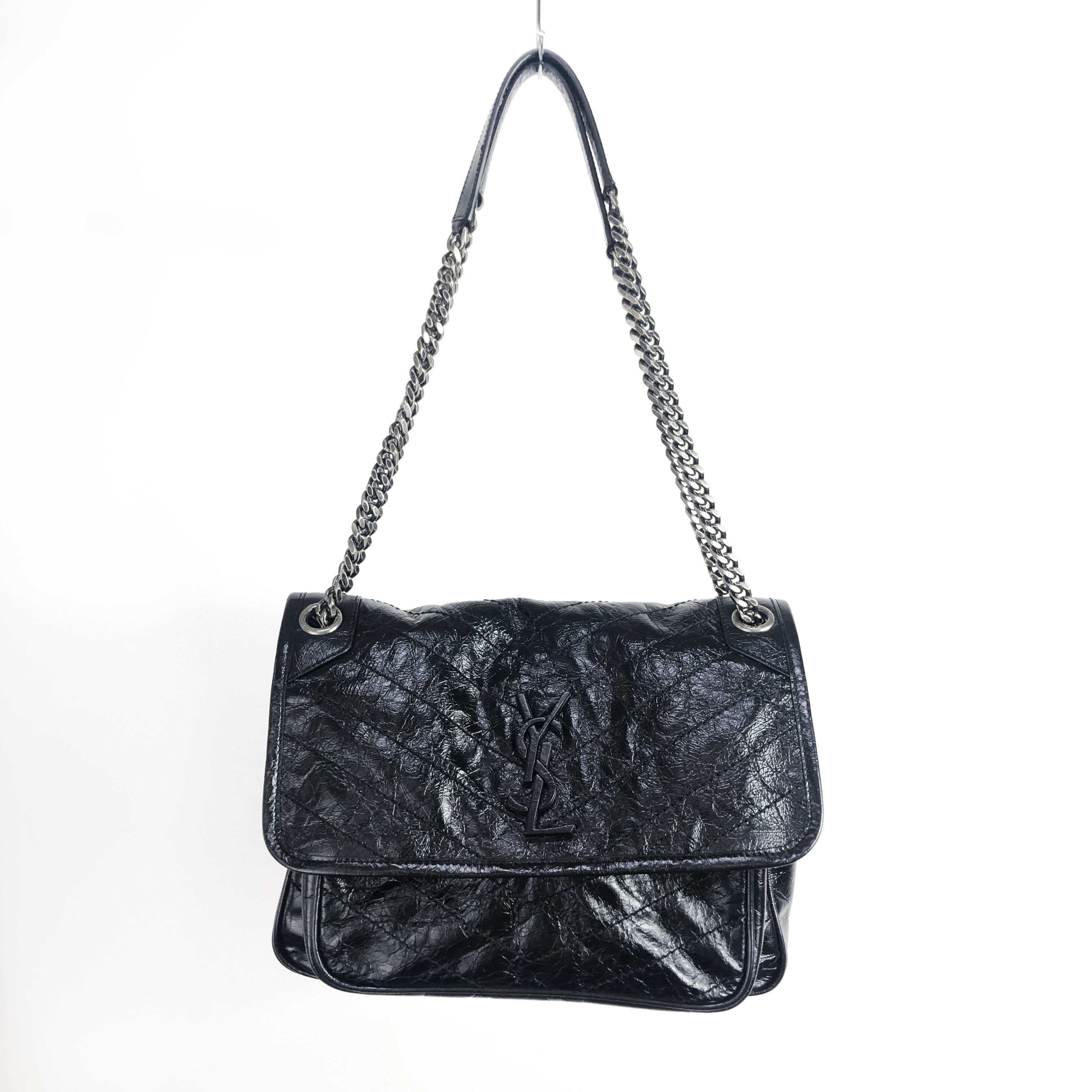 [Yves Saint Laurent] Niki Logo Nero Shoulder Bag