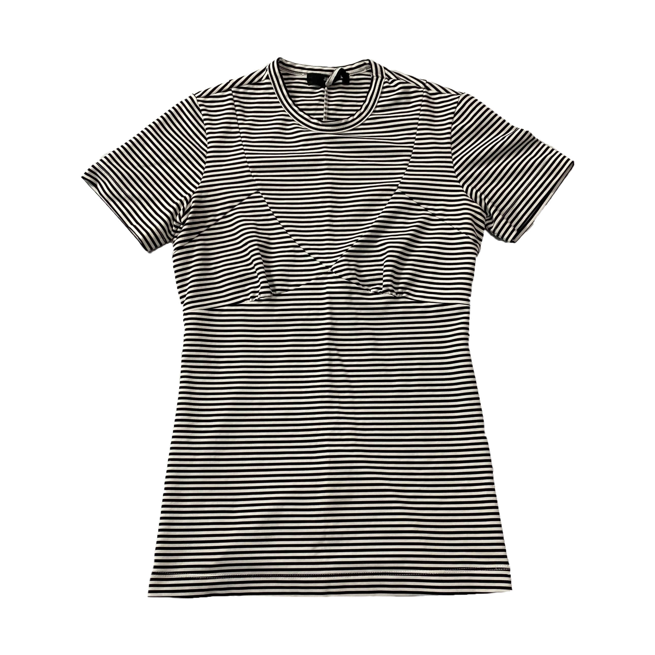 [Junya Watanabe] Stratchable Asymmetric Stripe Tshirt - Size S