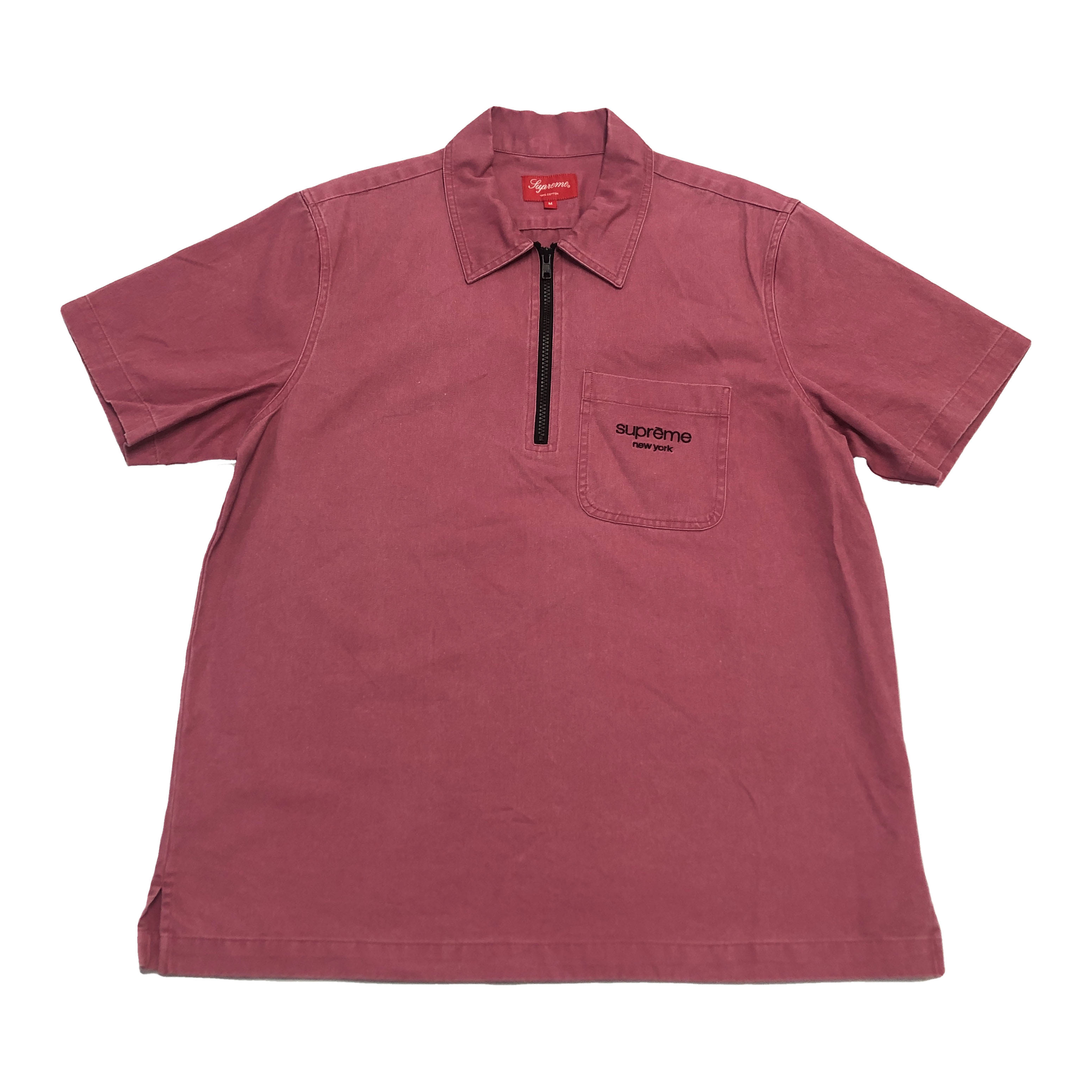 [Supreme] Zip-up Short Shirt - Size M