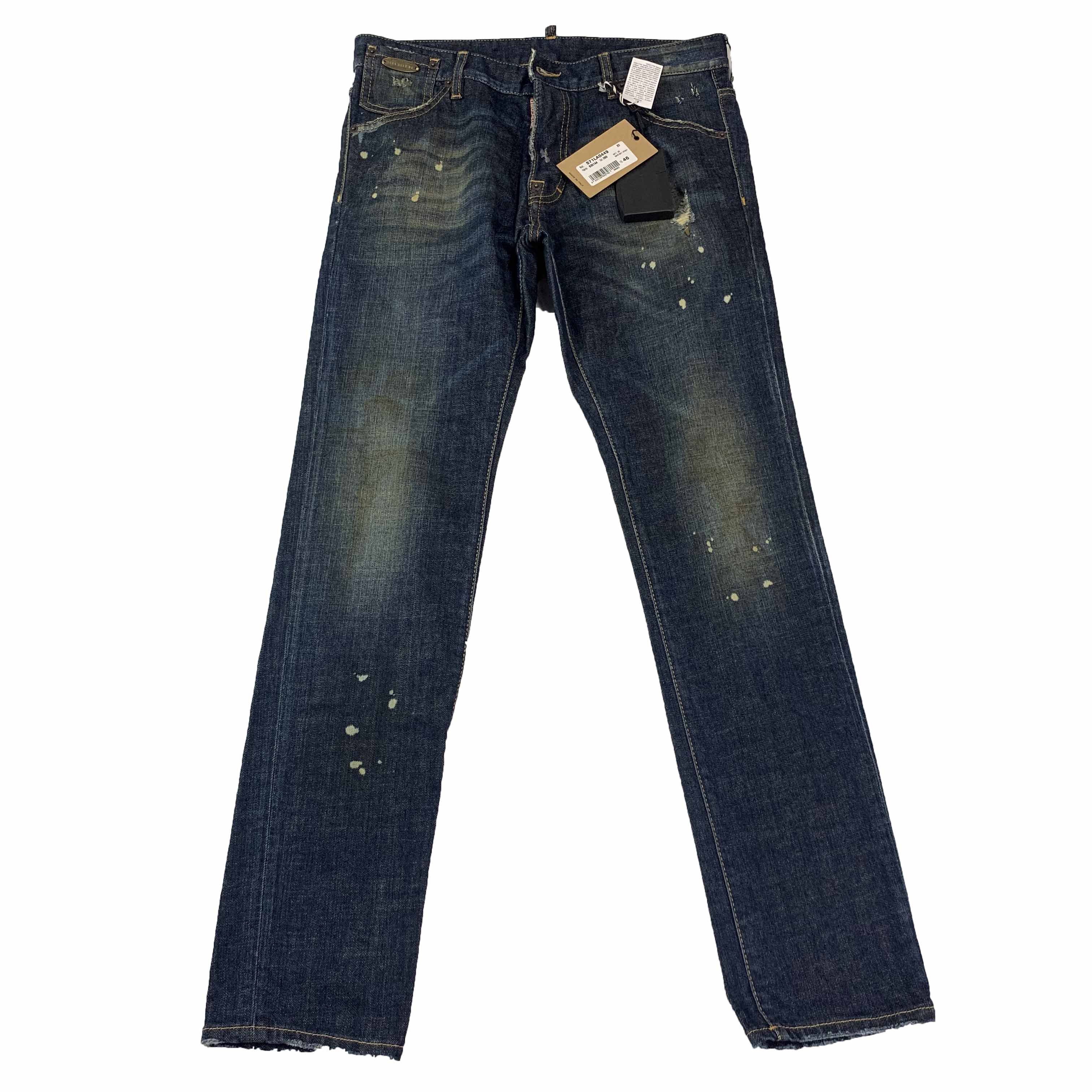 [DSQUARED2] Painted Dark Blue Jeans (S71LA0449) - Size 46