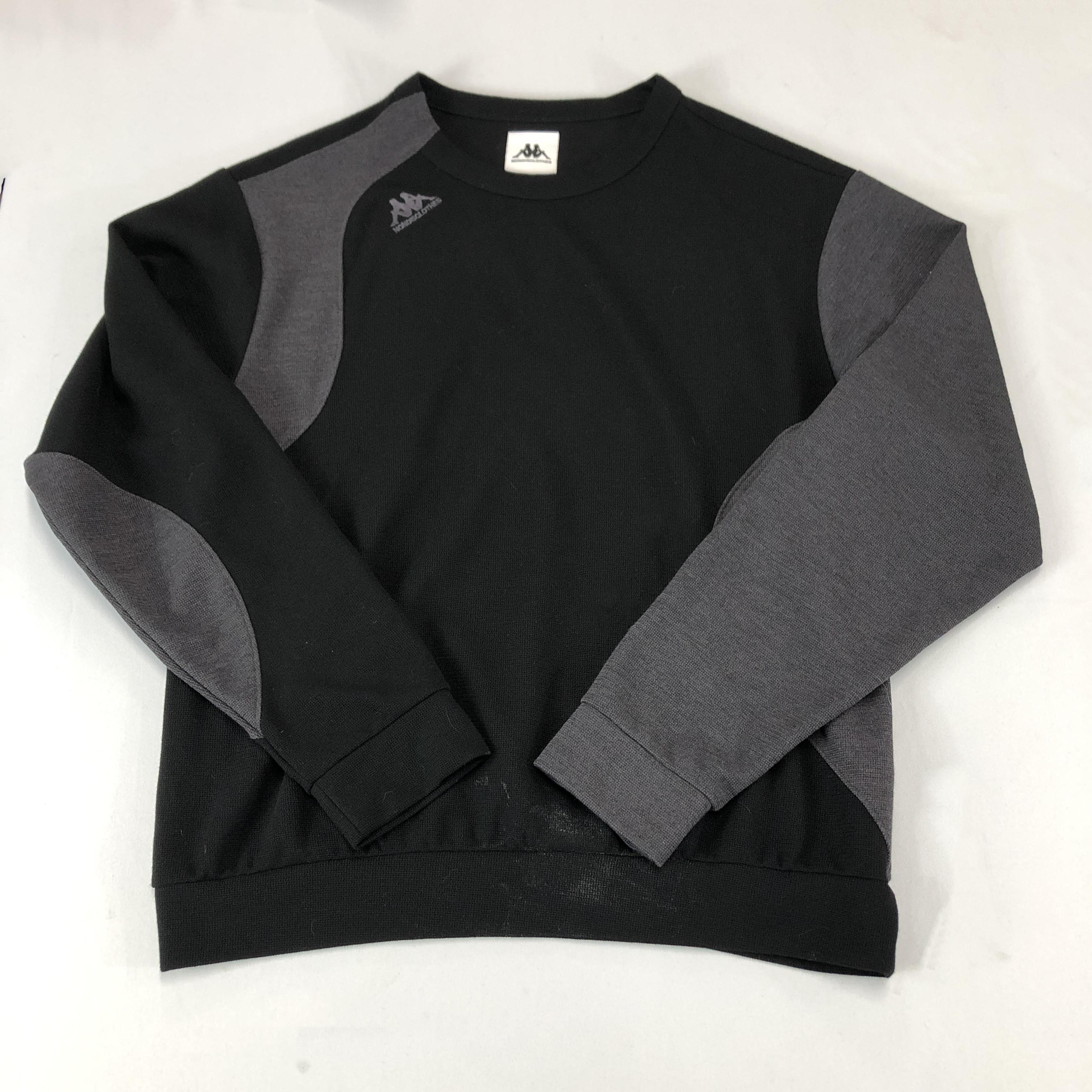 [Nondisclothes x Kappa] Black/Grey Sweat Shirts - Size L