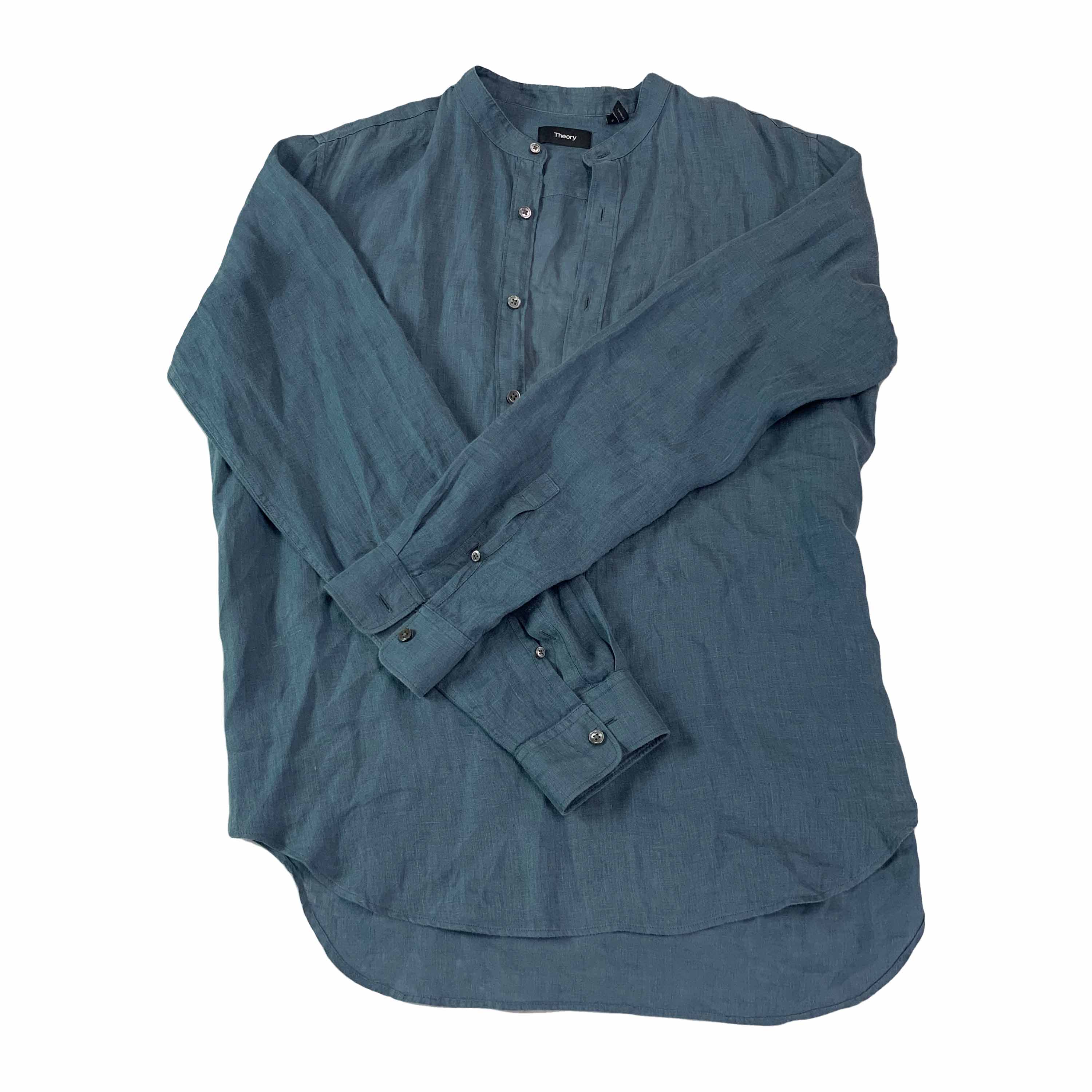 [Theory] Dark Blue Button-up Shirt - Size S
