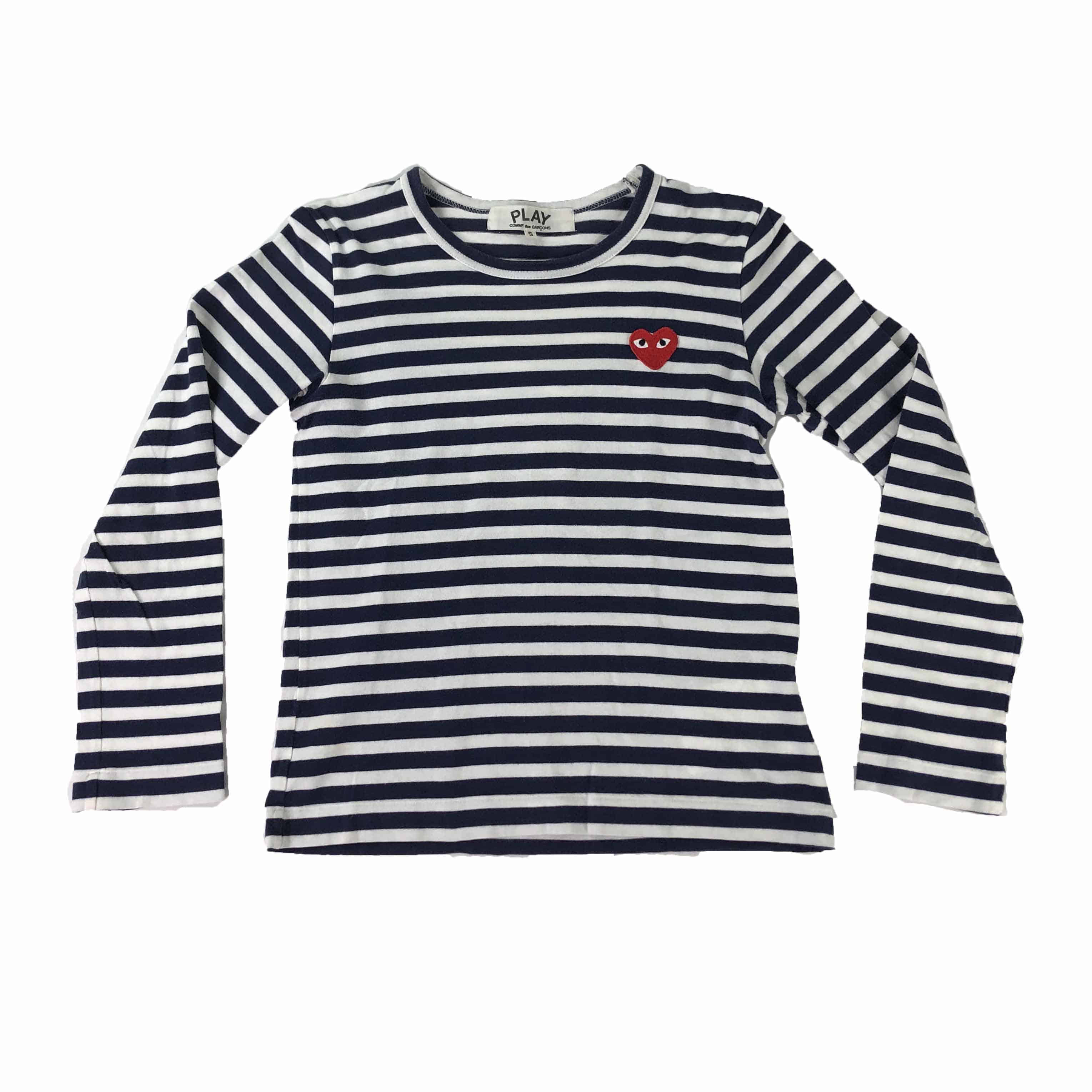 [Comme Des Garcons] PLAY Navy Stripe Longsleeve - Size S
