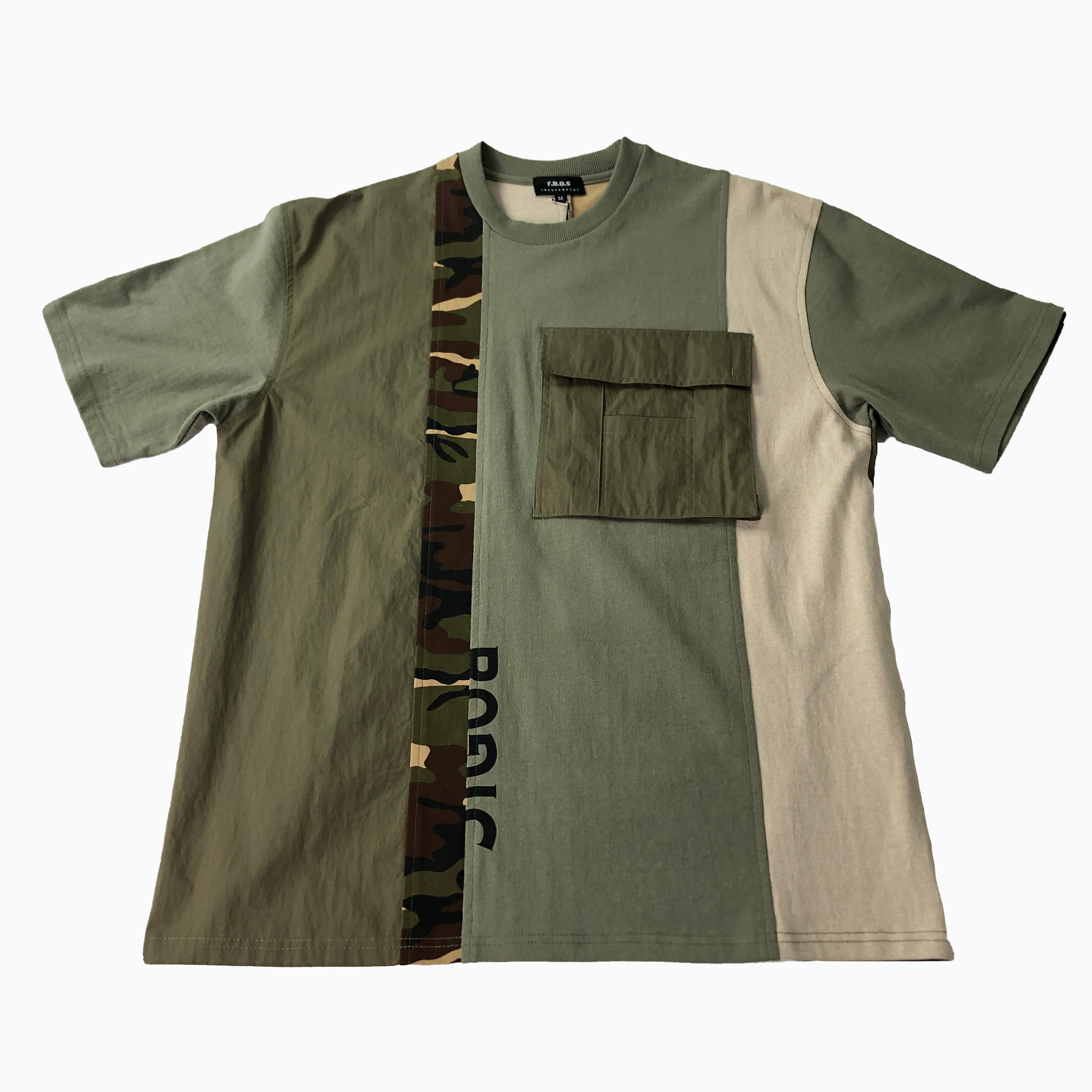 [T.B.O.S] Block Camo Short Sleeve T-shirt - Size M