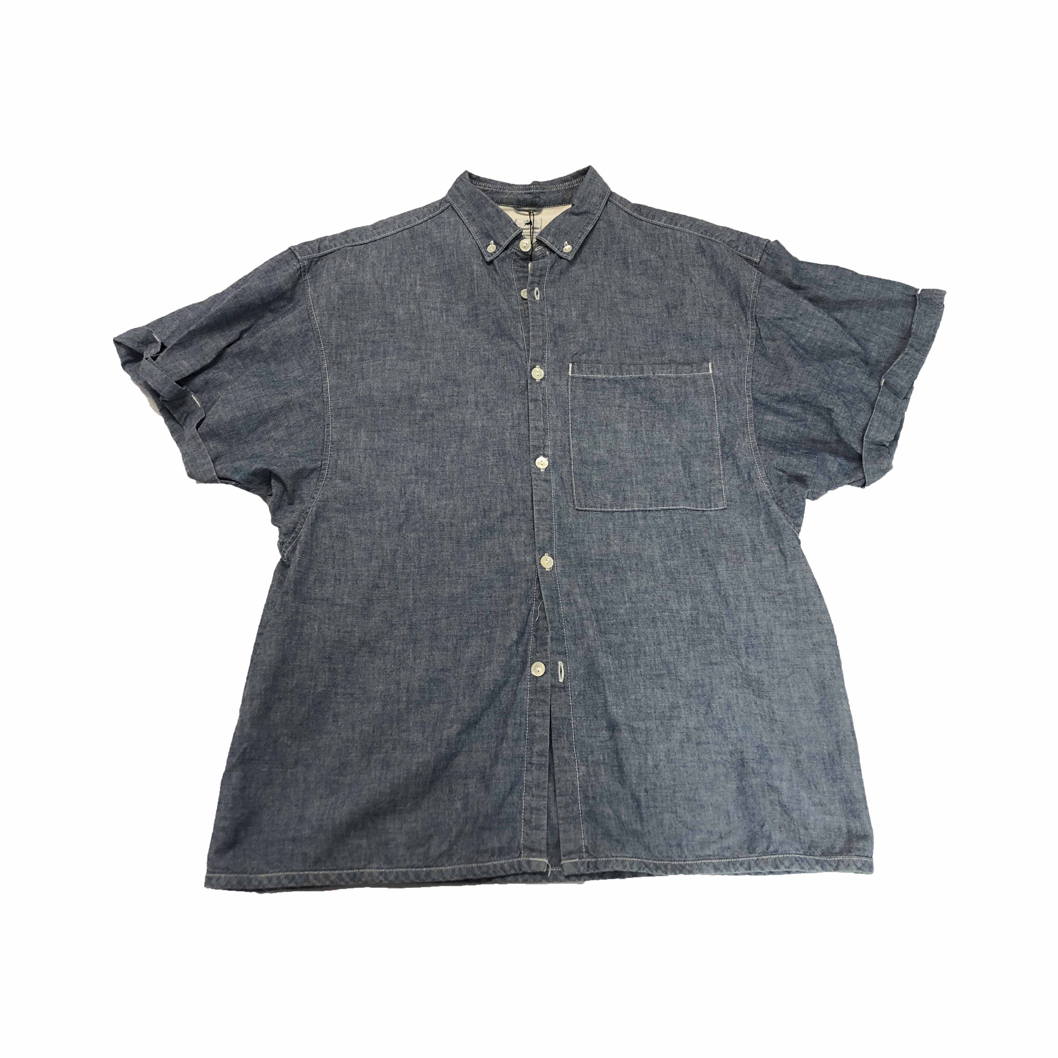 [Sasquatch Fabrix] Denim Embroidered Short Shirt - Size L