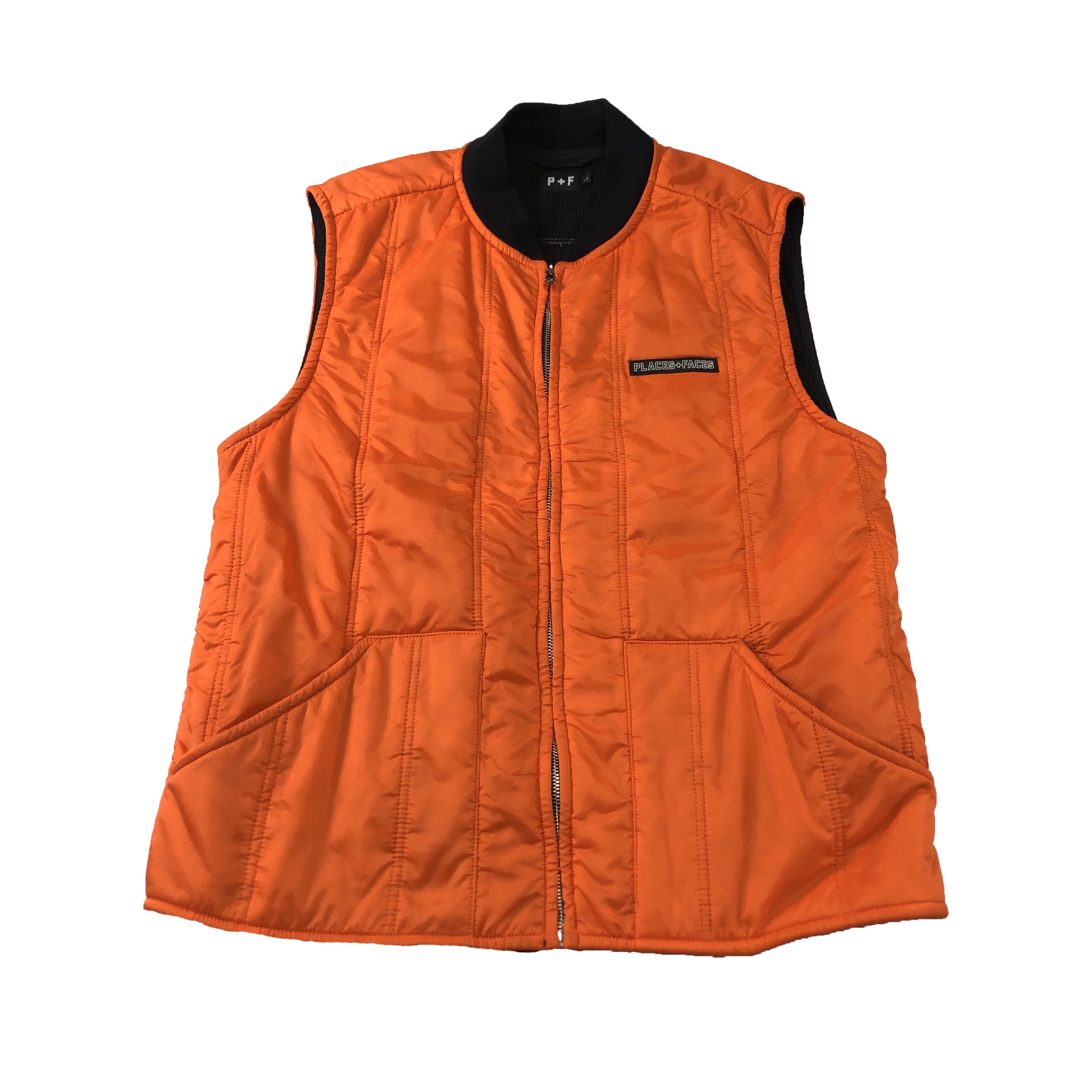 [Places + Faces] Orange Vest Jacket - Size L
