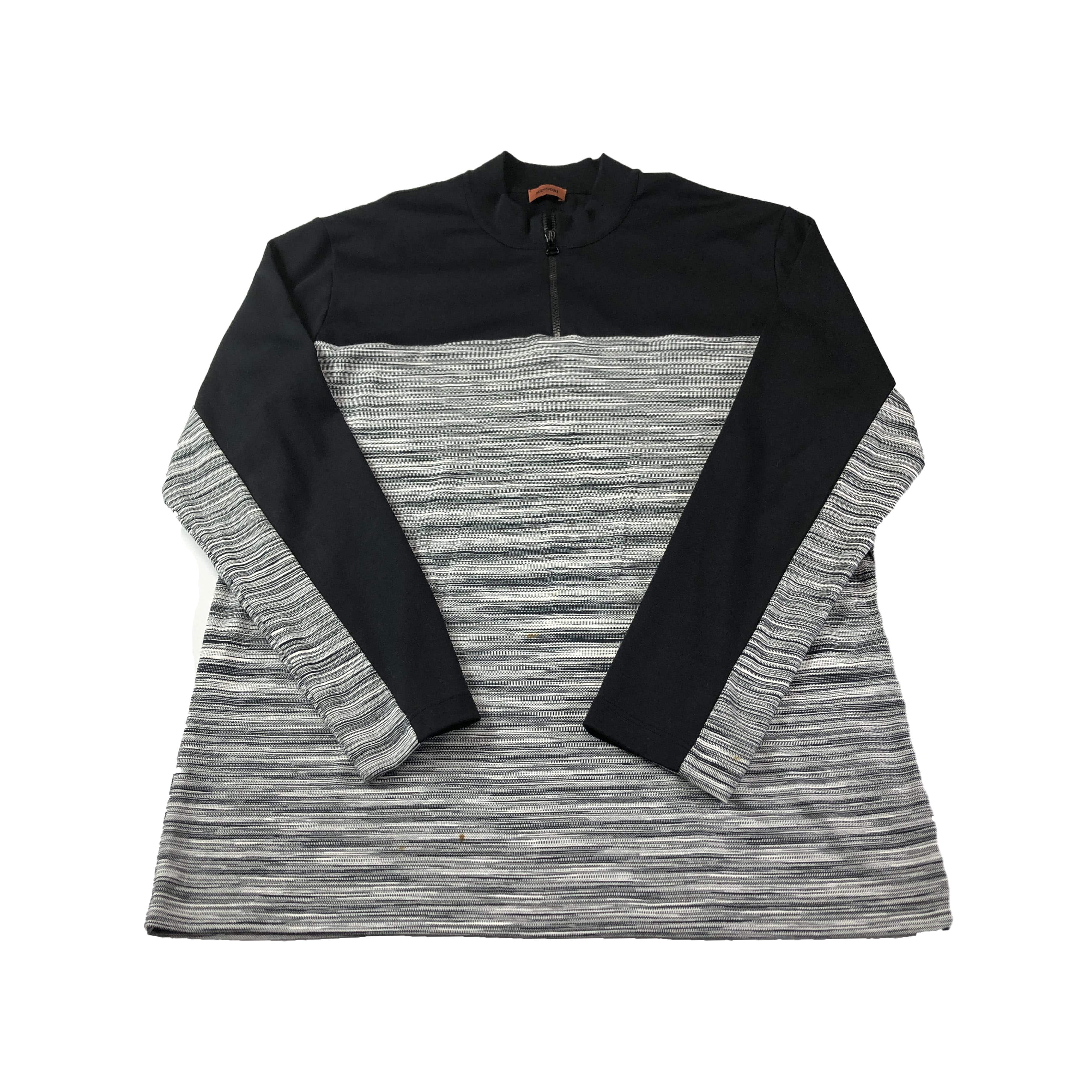 [Missoni] Space-Dyed Cotton Half-Zip Jersey - Size XL