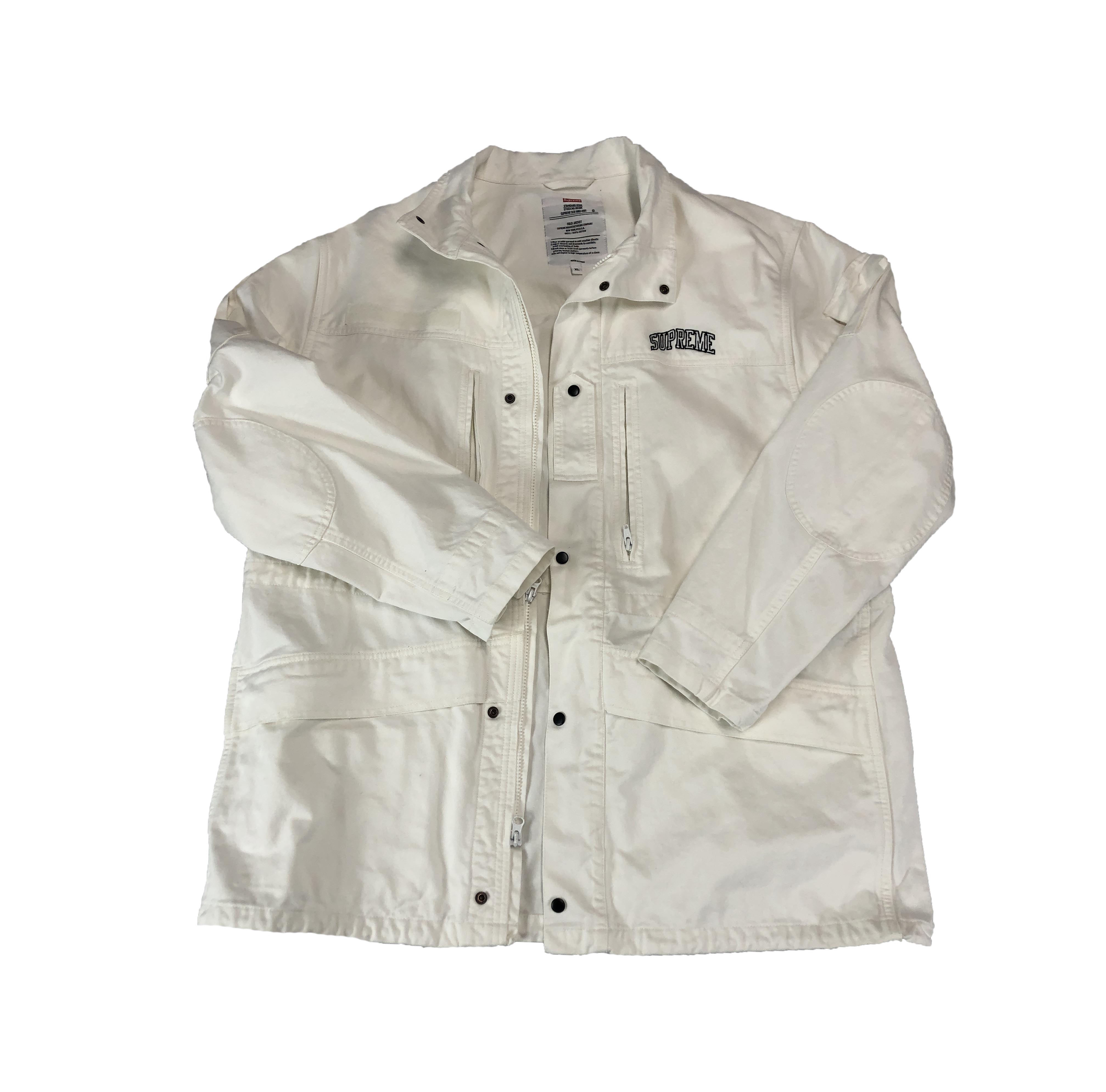 [Supreme] White Field Jacket - Size XL