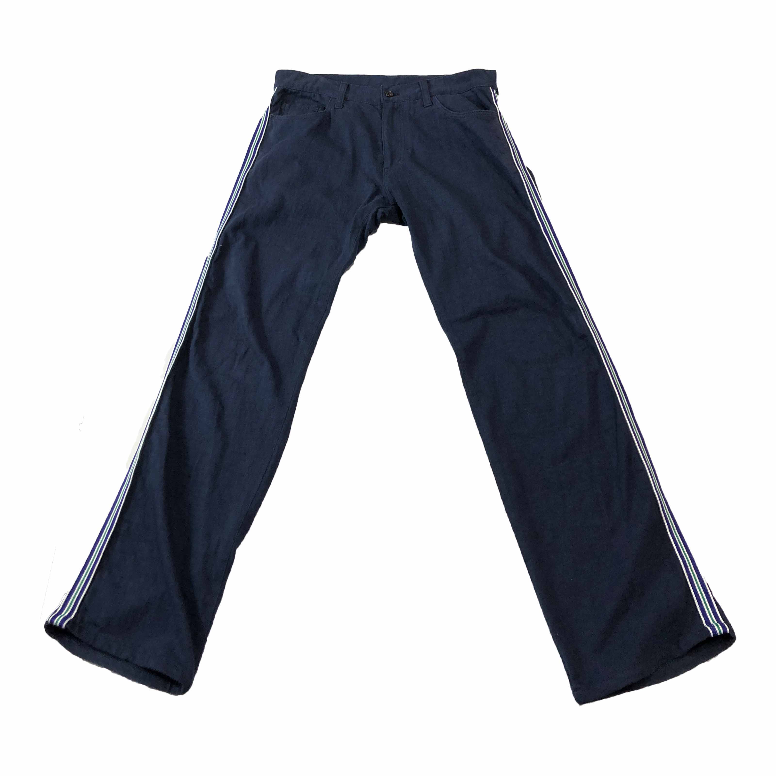 [Comme Des Garcons Homme] Side Banding Navy Pants - Size SS