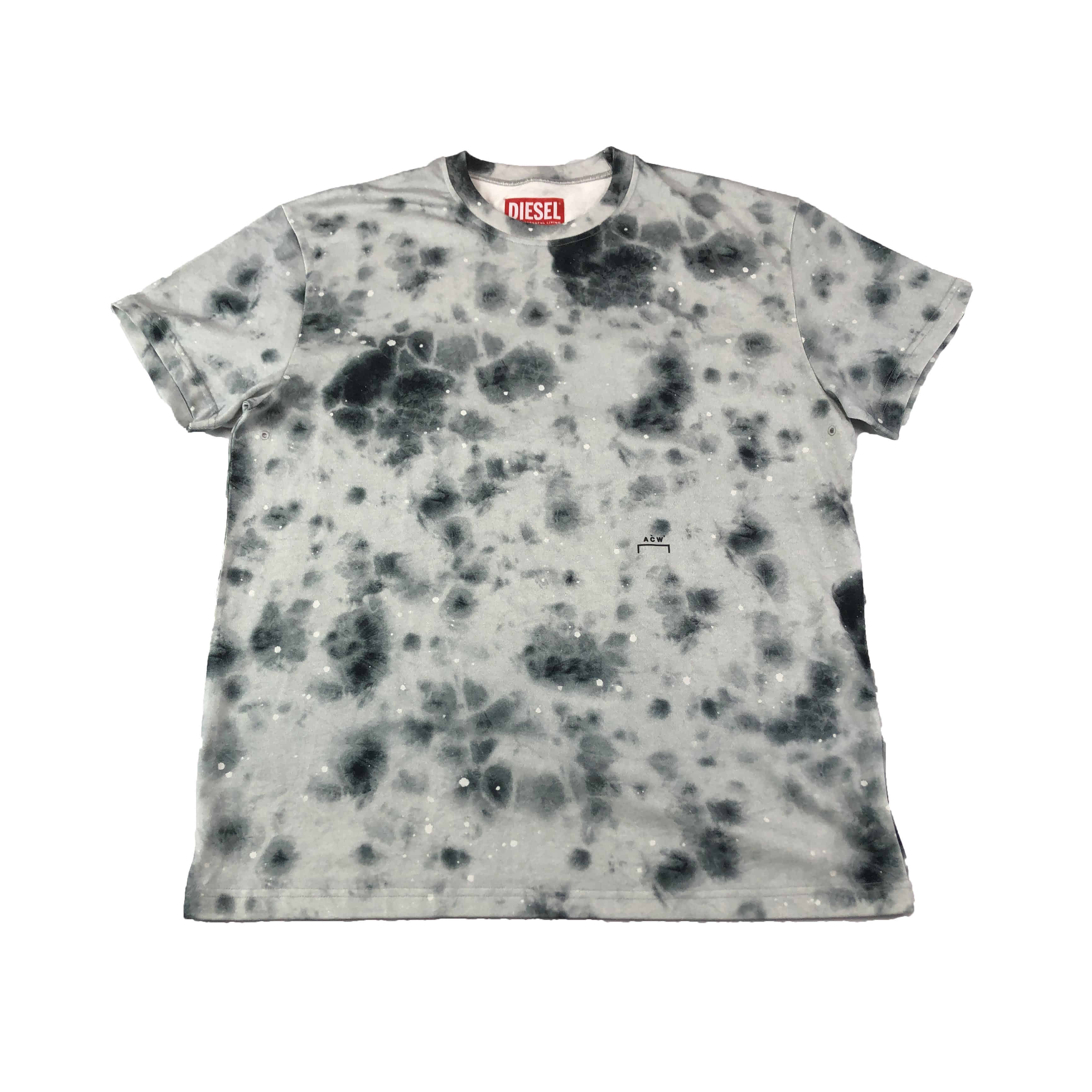 [Diesel X ACW] Light and dark grey tie-dye T-shirt - Size L