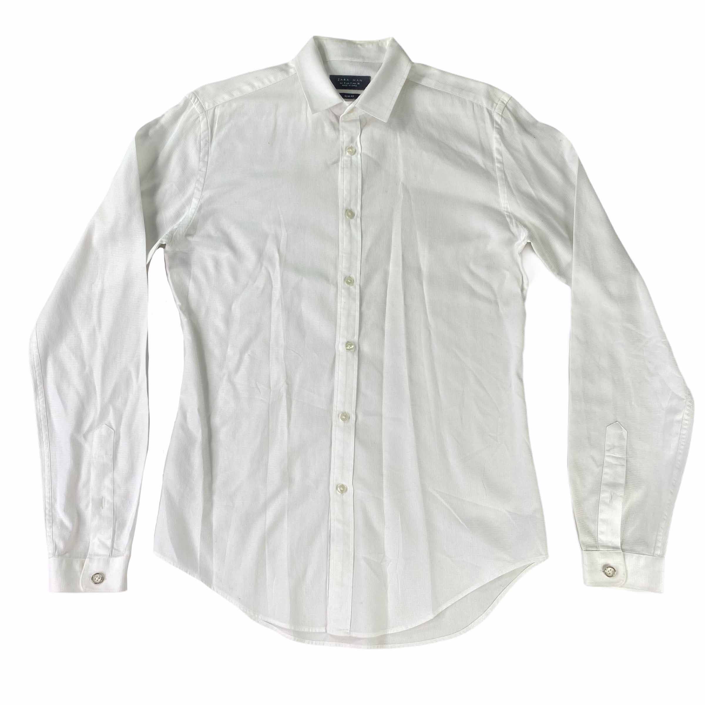 [Zara] Slim Fit White Shirt - Size S