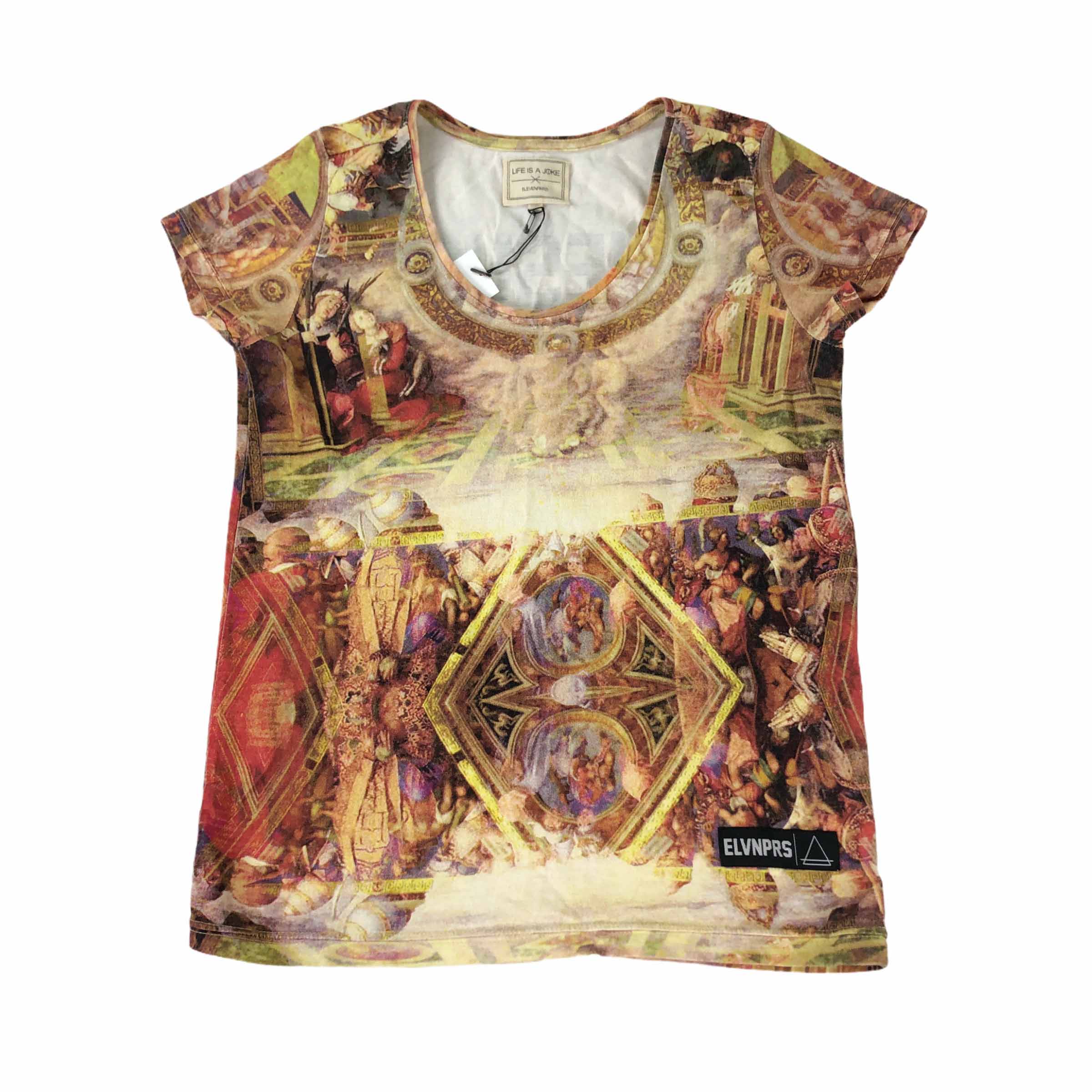 [Eleven Paris] Jesus Back Print Short Tshirt - Size XS