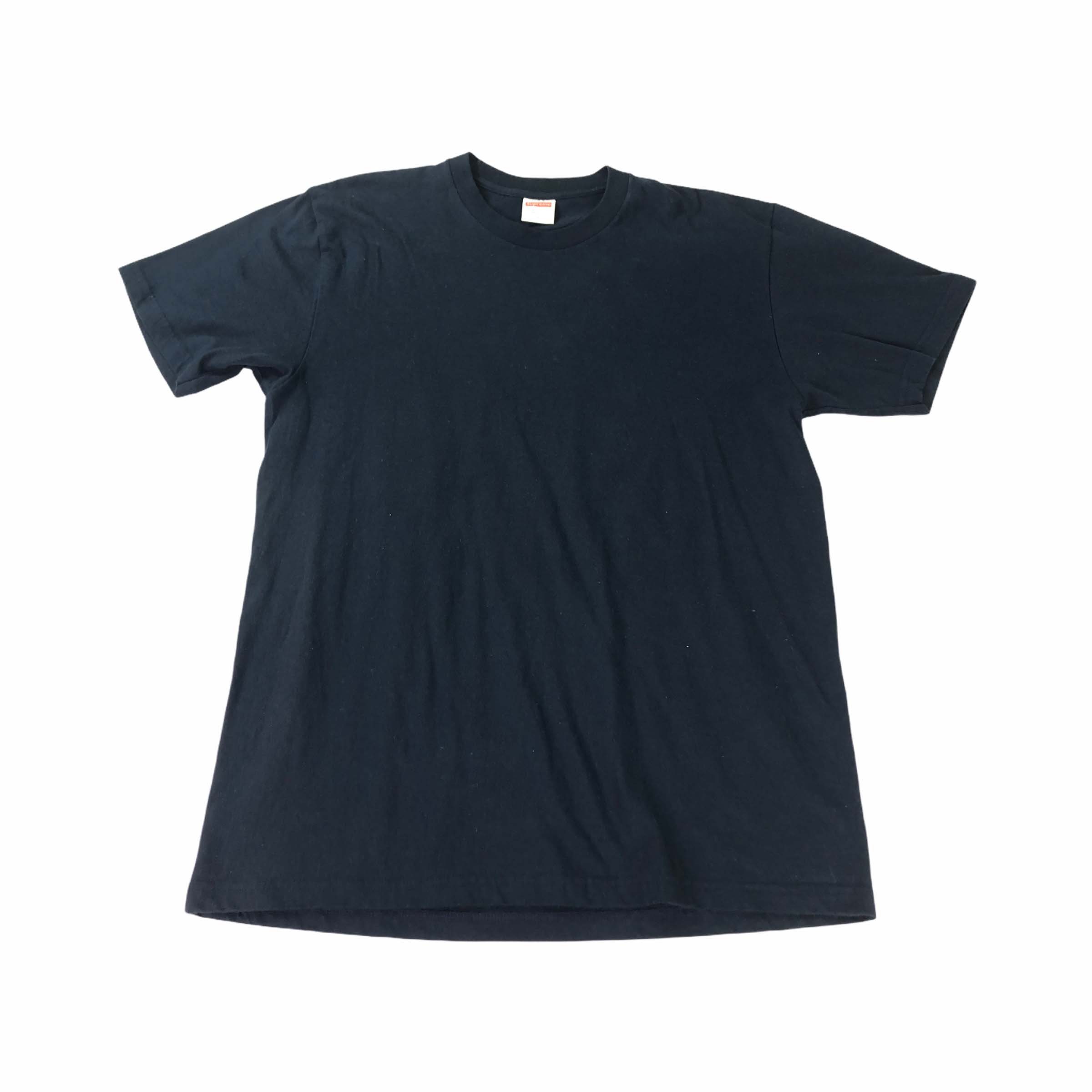 [Supreme] Back Print Navy Tshirt - Size L