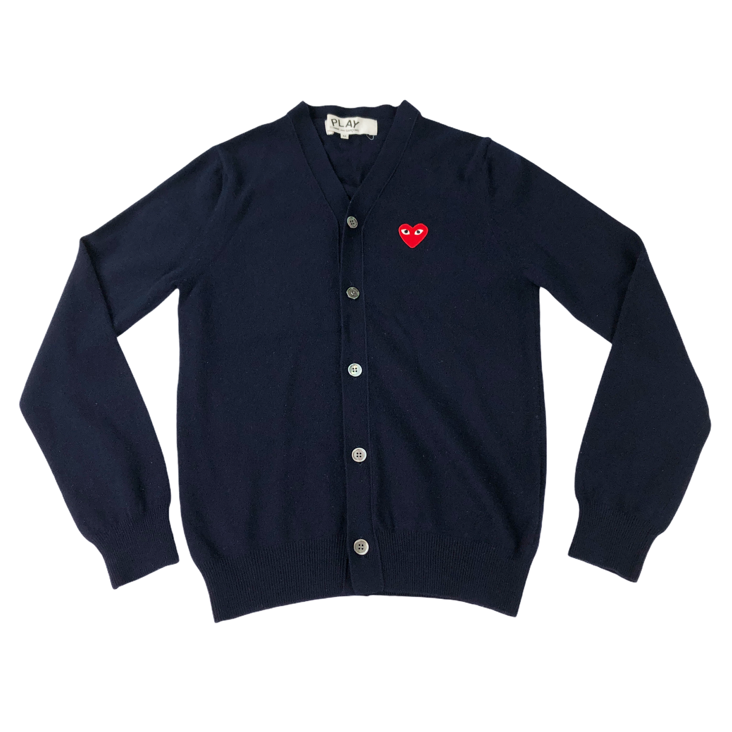 [Comme Des Garcons] PLAY Navy Cardigan 2 - Size M