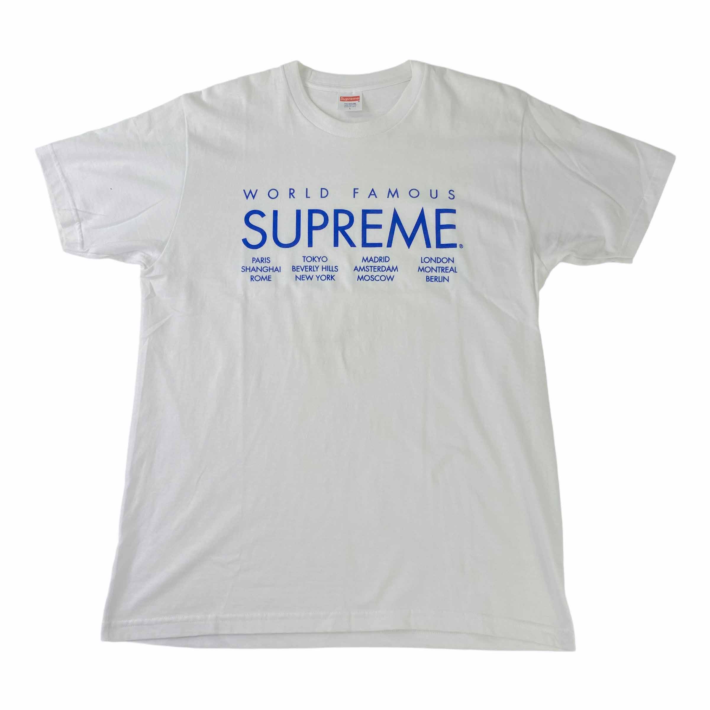 [Supreme] World Famous White T - Size L