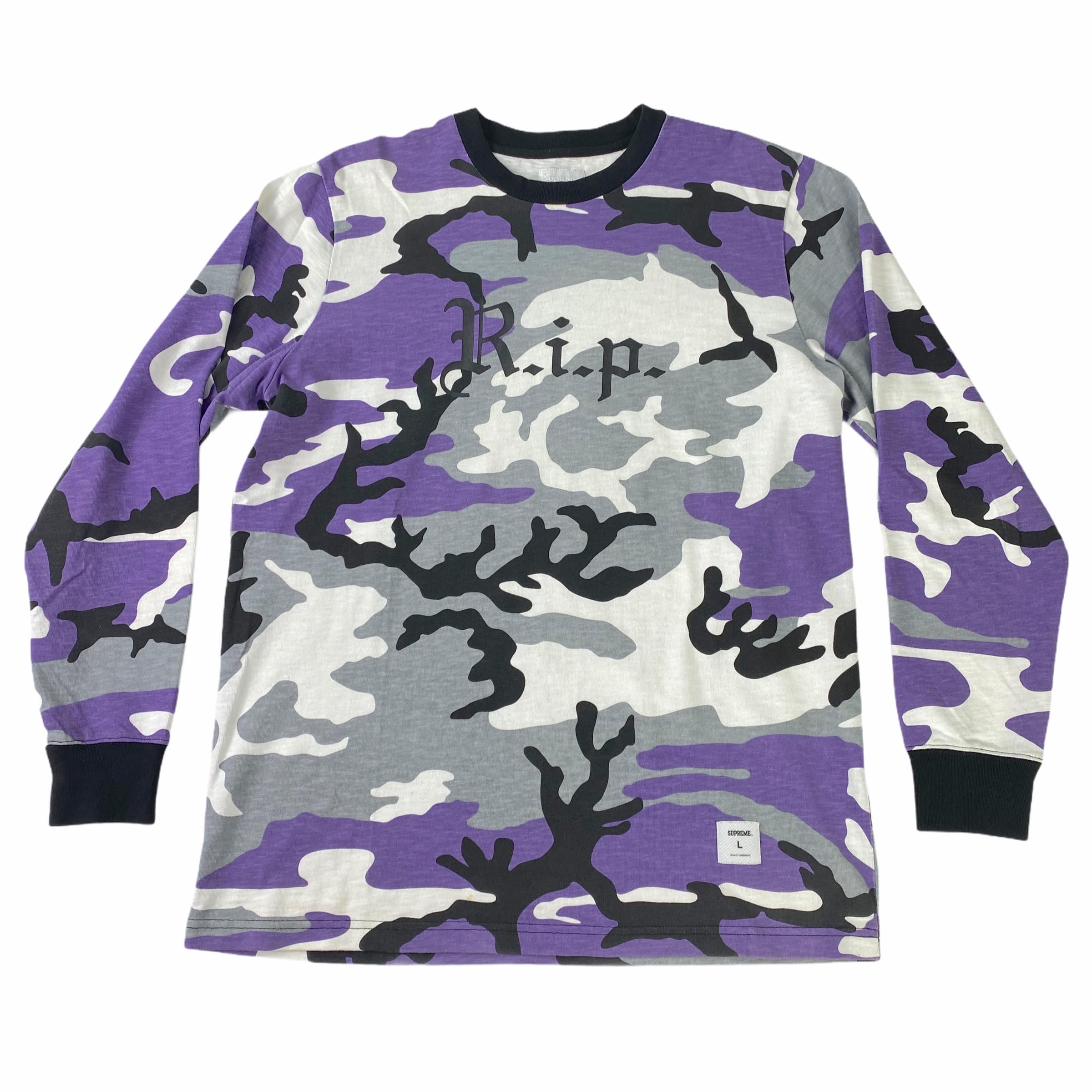 [Supreme] R.I.P Camouflage Long Sleeve - Size L