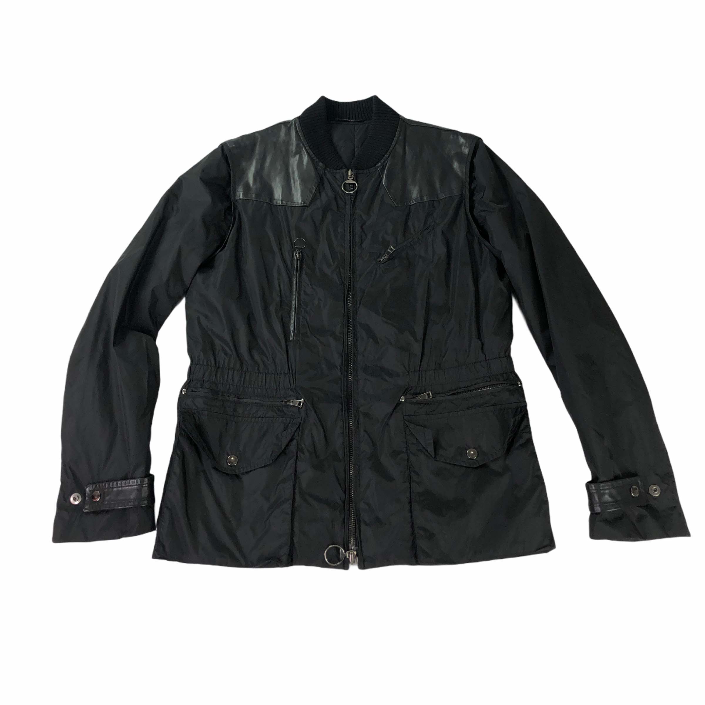 [Gucci] Leather Poly Jacket - Size 48