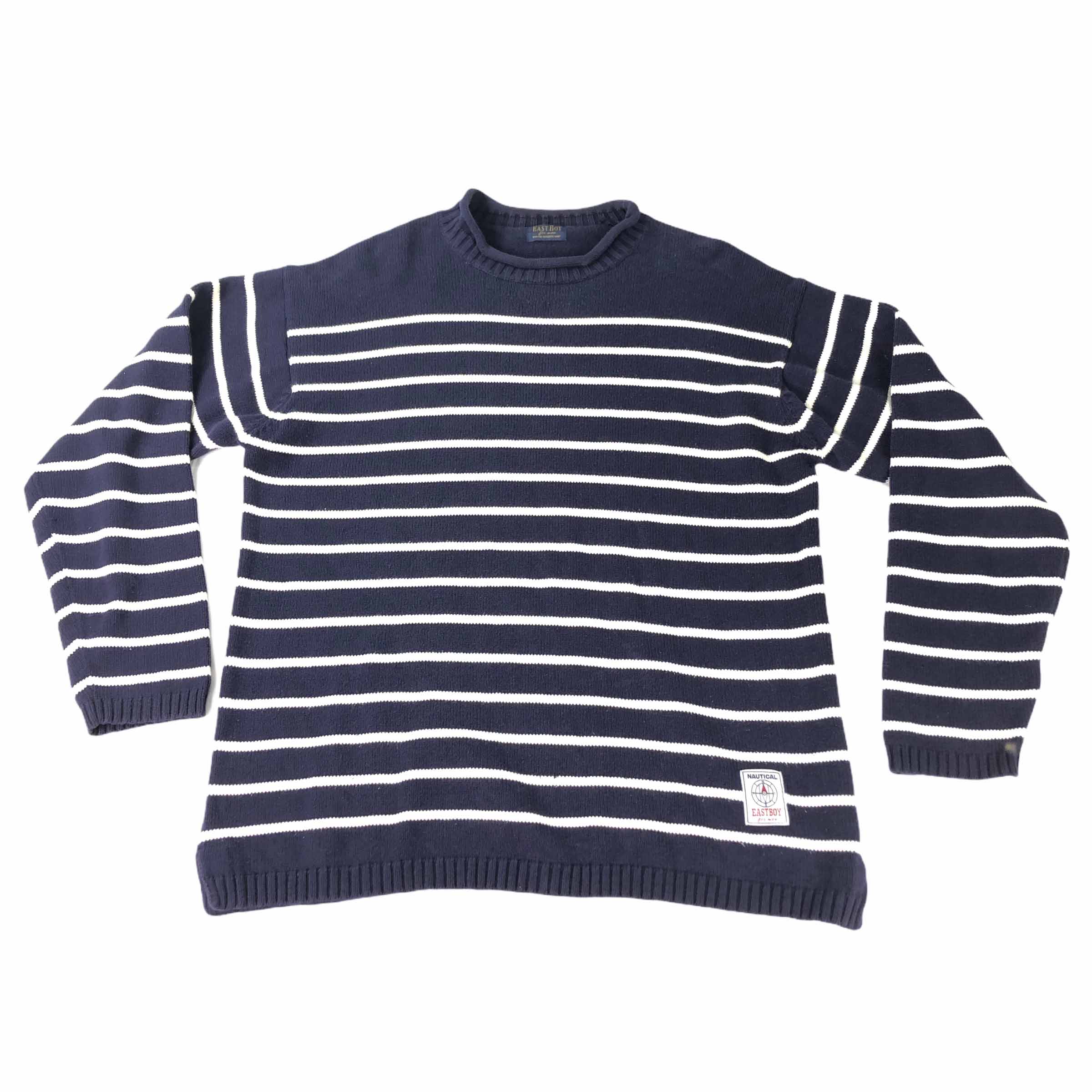 [East Boy] Stripe Knit Longsleeve - Size Free