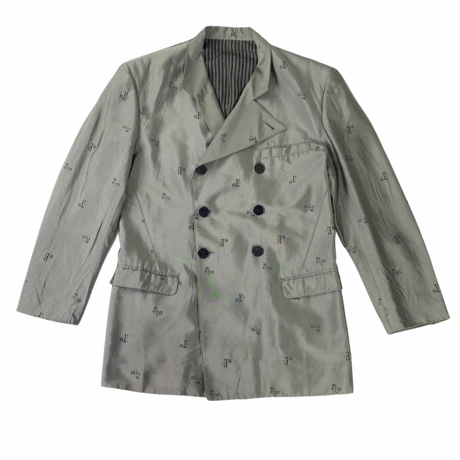 [Jean Paul Gaultier] Silver Monogram Jacket - Size 48