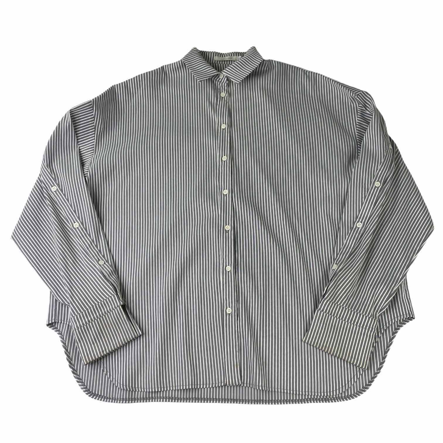 [Low Classic] Stripe Loose Fit Button Arm Shirt - Size M