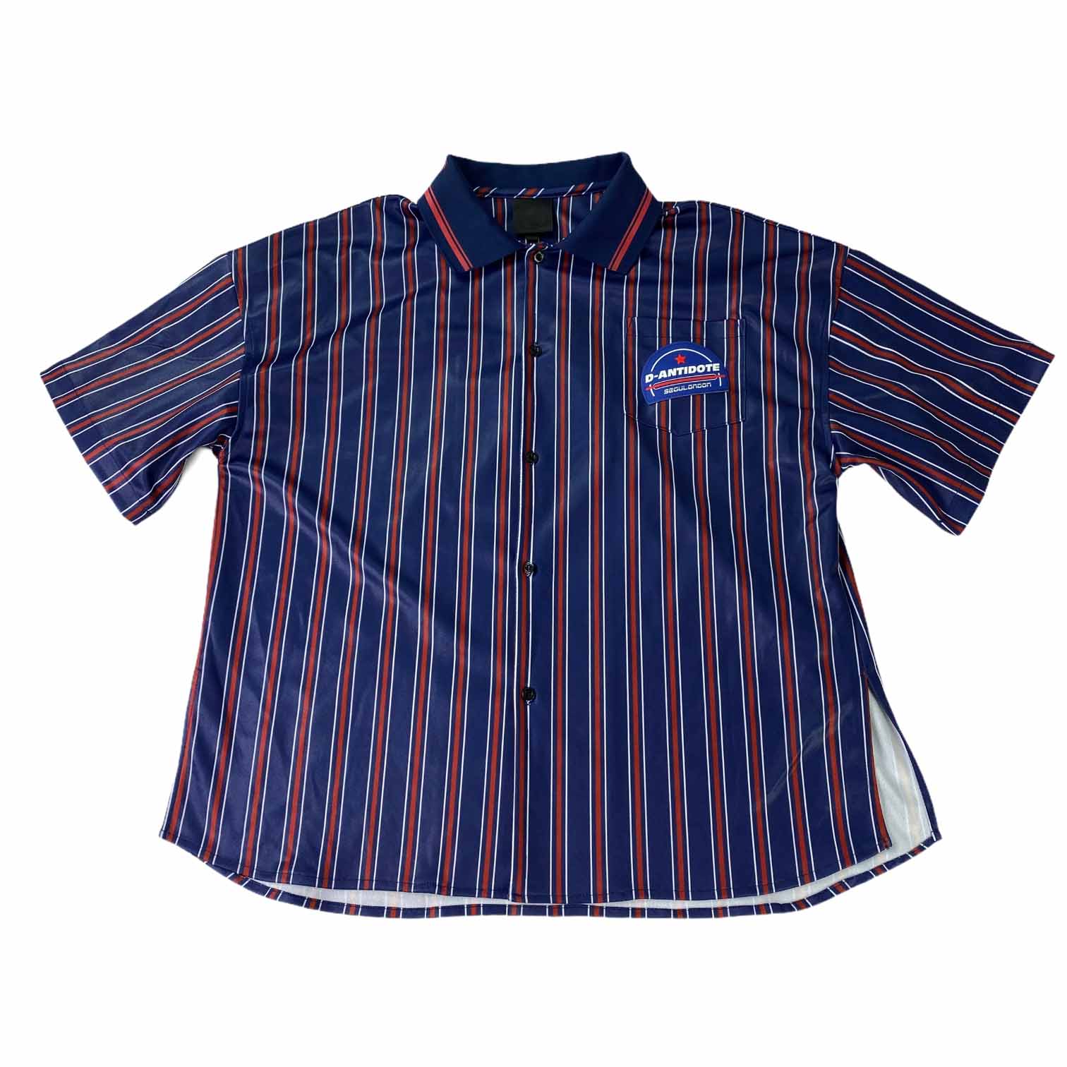 [D-antidote] Stripe Pique shirt BL - Size S