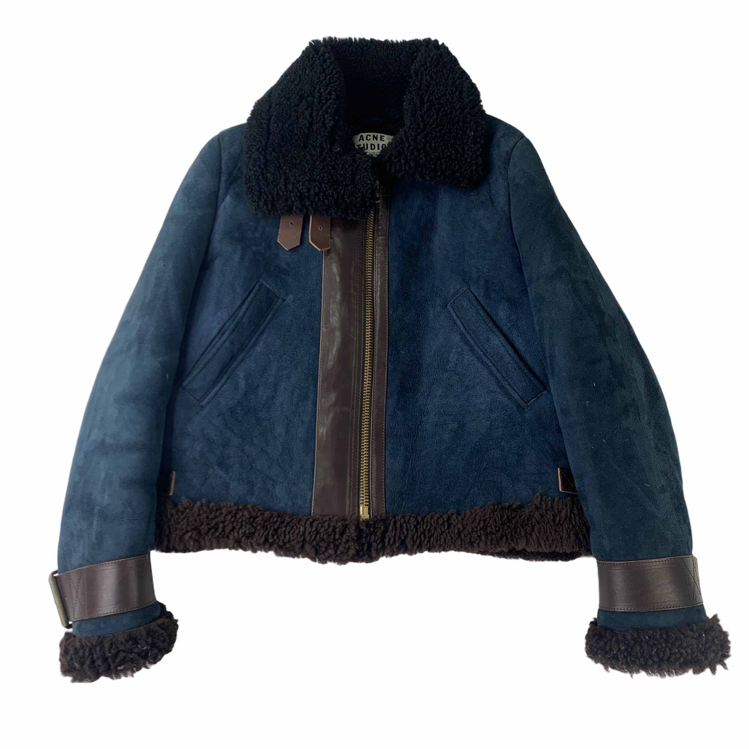 [Acne Studio] Mustang Belted Jacket Navy - Size 38