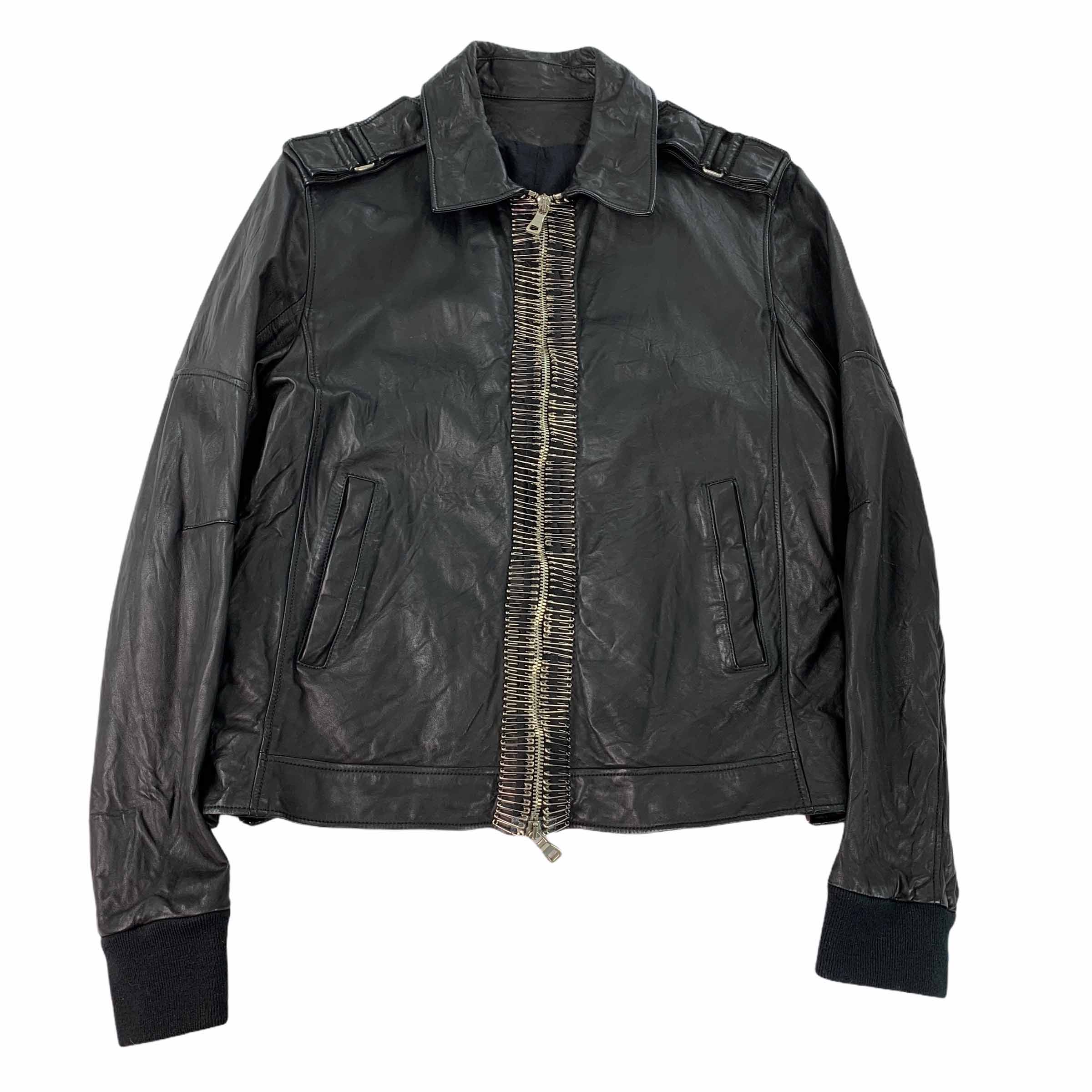 [Balmain] Archive Leather Pins Jacket - Size 48