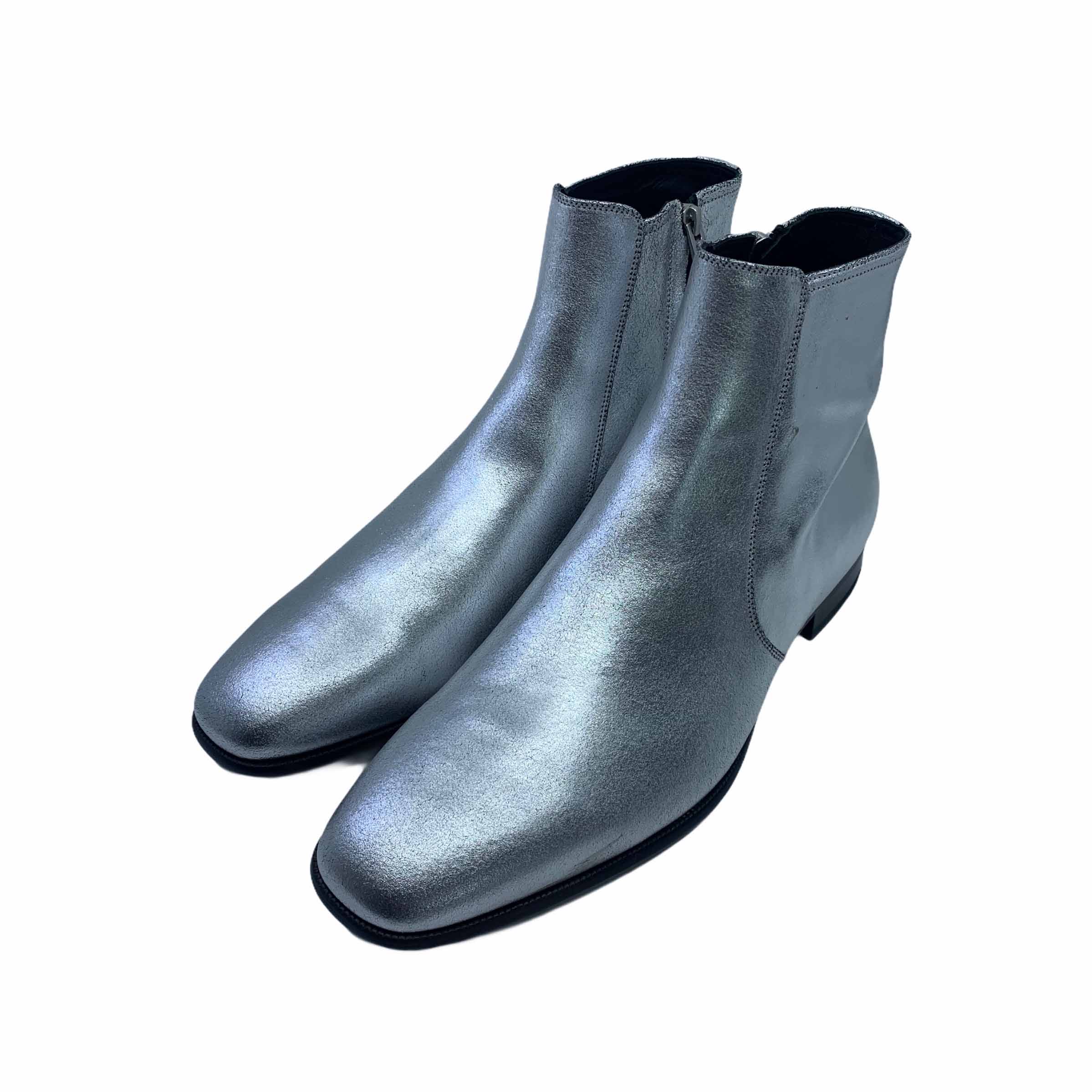 [Tom Ford] Metalic Silver Plated Chelsea Boots - Size US10