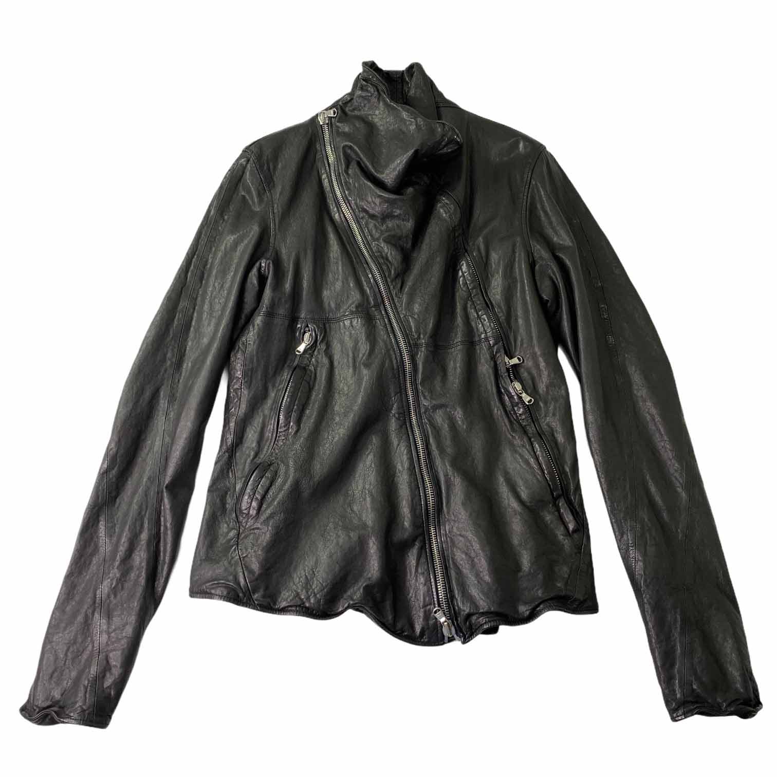 [Chaos From Undermind] High Neck Leather Jacket BK - Size Free