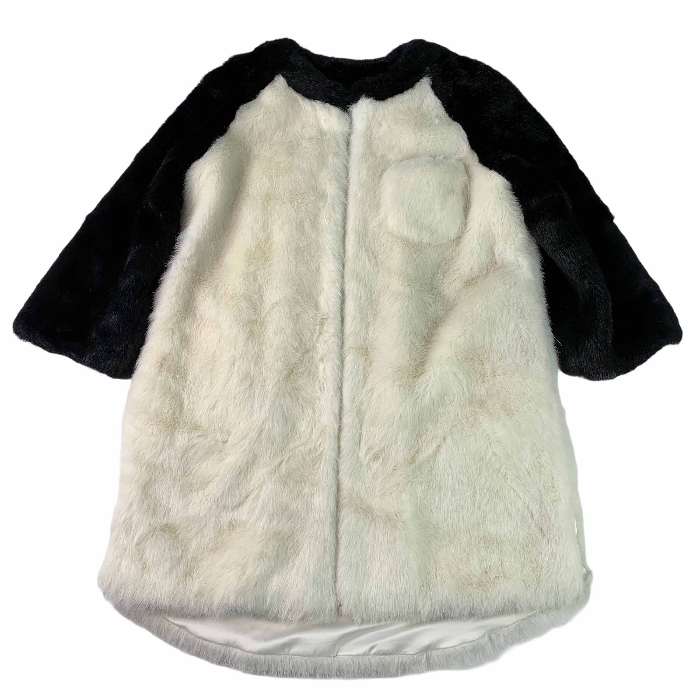 [Goen J] Fake Fur Block Coat - Size Free