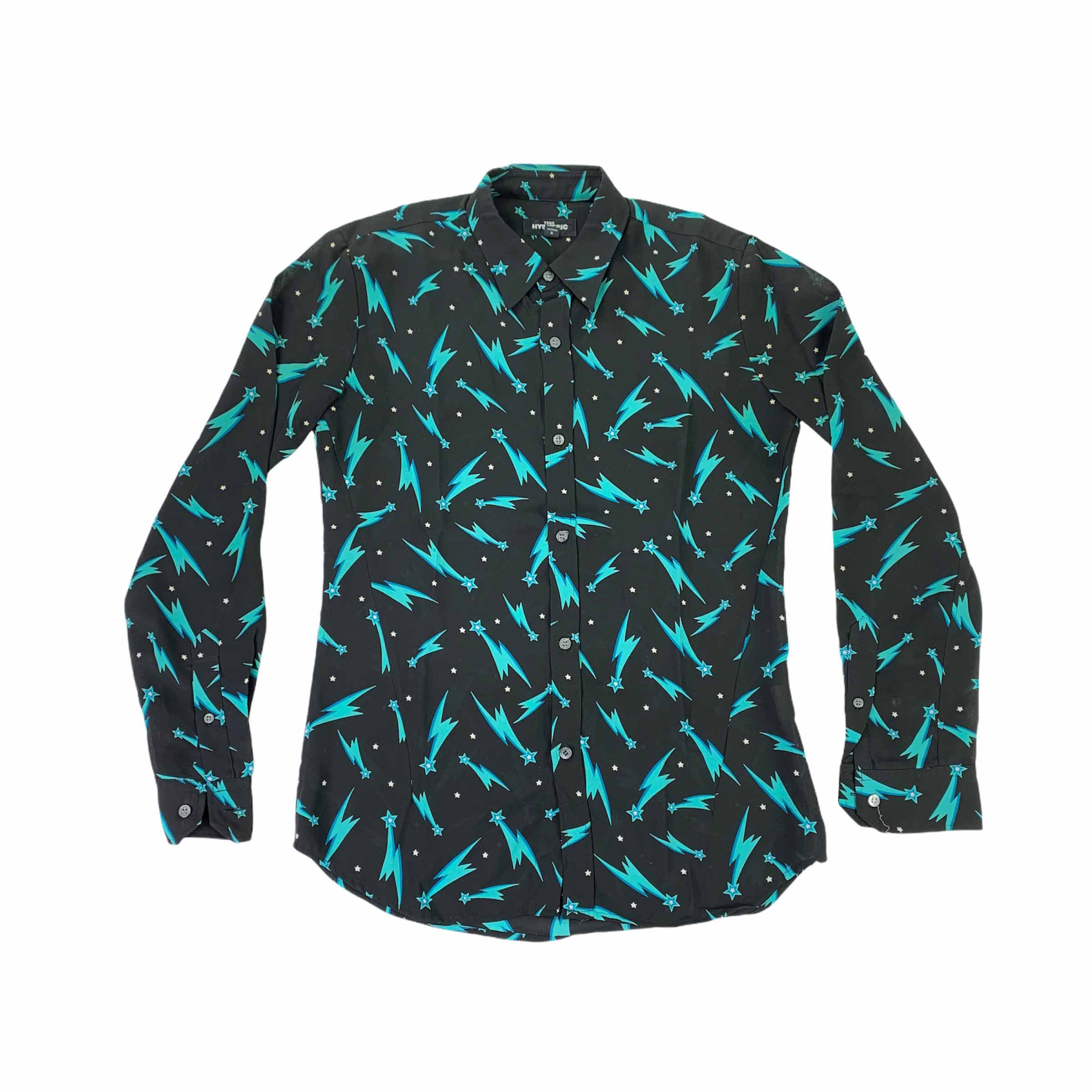 [Hysteric Glamour] Meteor Print See-Through Long Sleeve Shirt - Size S