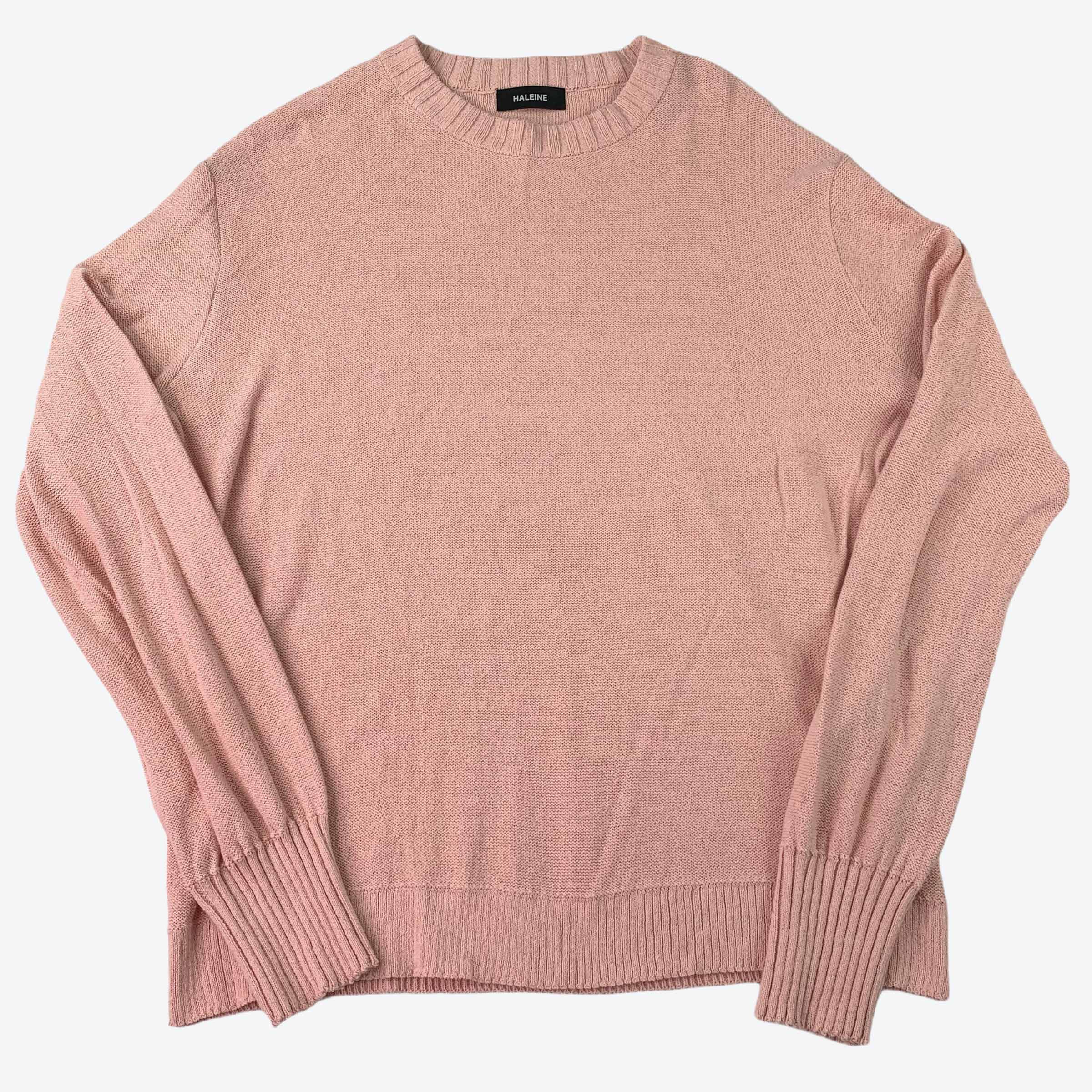 [Haleine] Round Neck Knit Pink - Size L