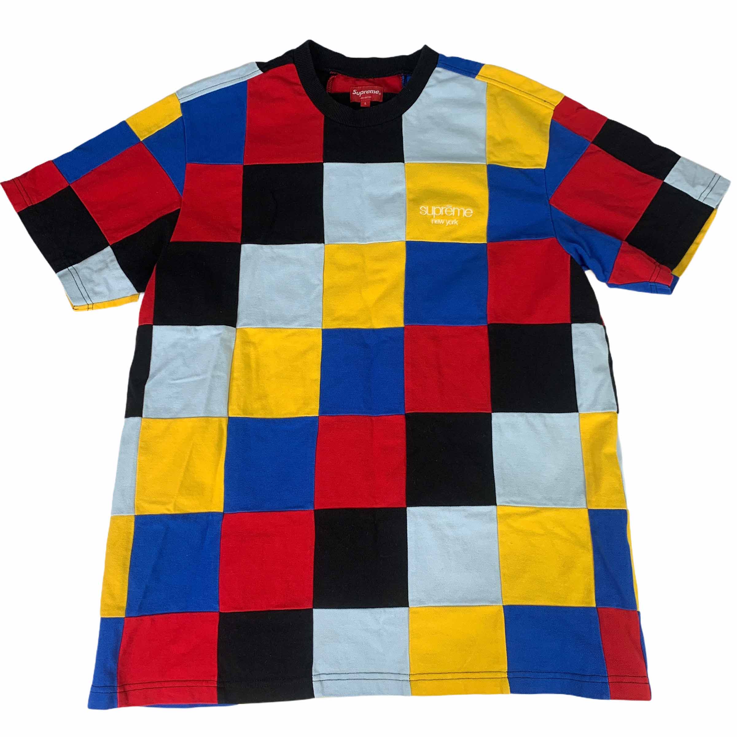 [Supreme] Multi Color Block Short T-shirt -  Size L