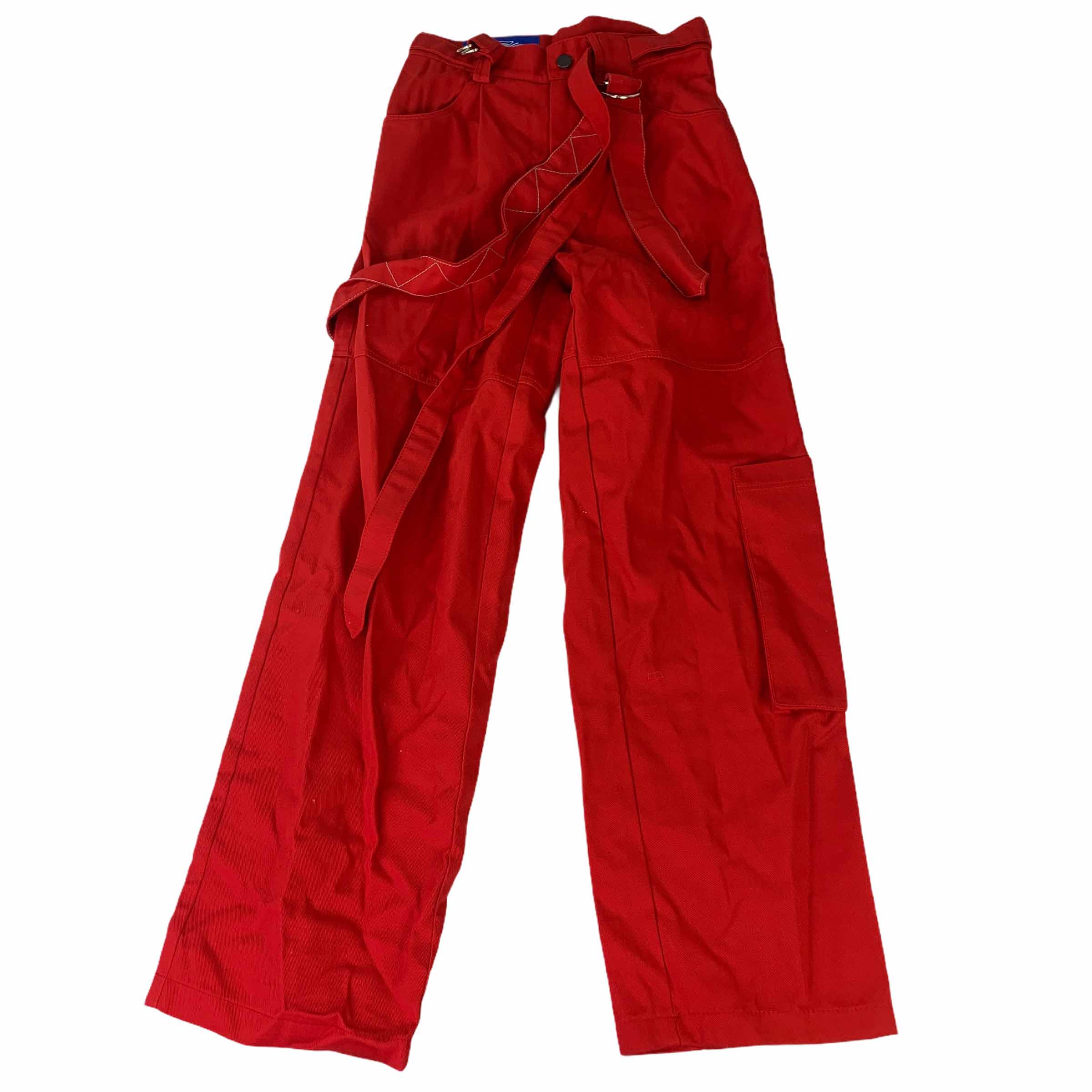 [Anton Belinskiy] Belt Pocket Wide Fit Pants RED - Size 28