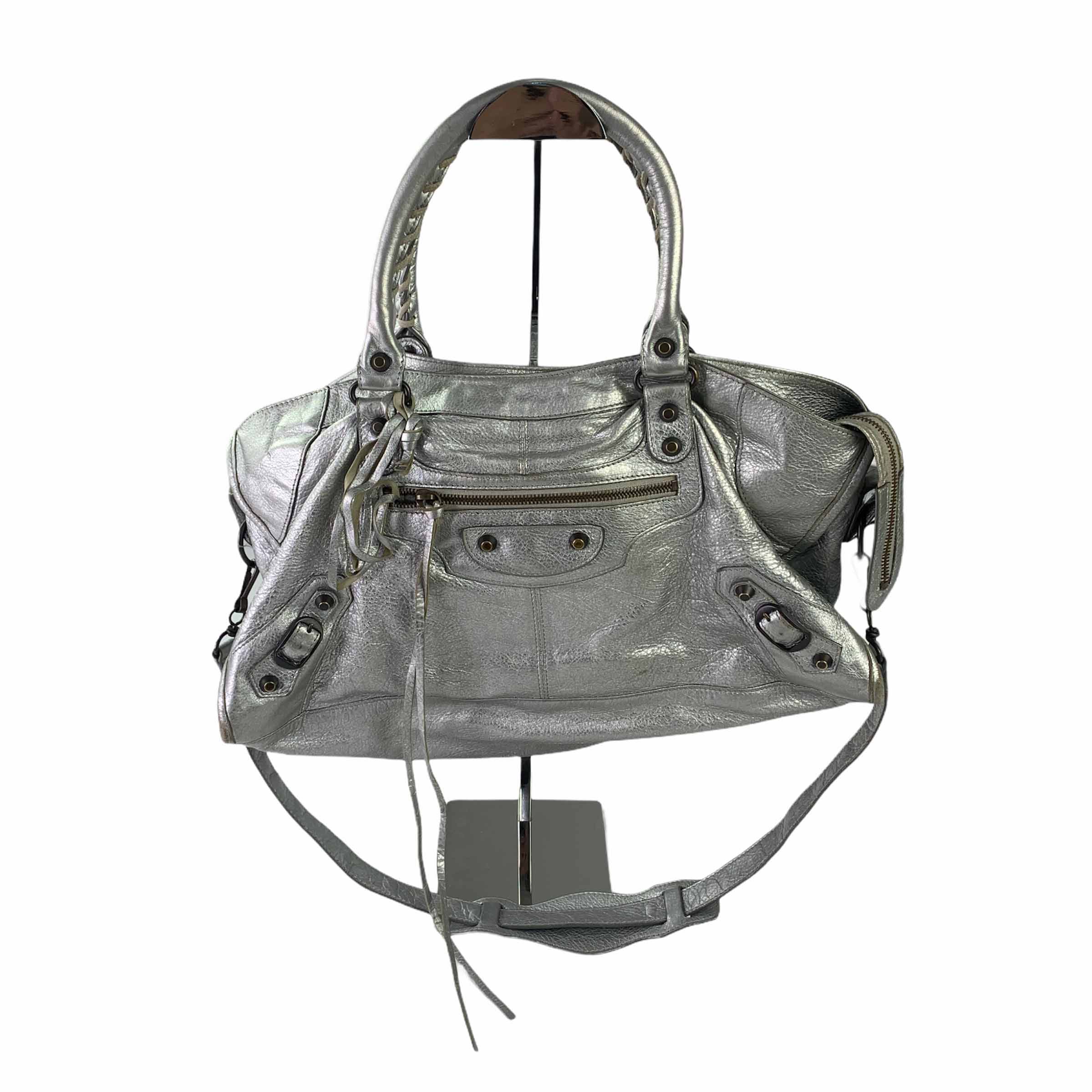 [Balenciaga] Silver Moter Bag - Size Free