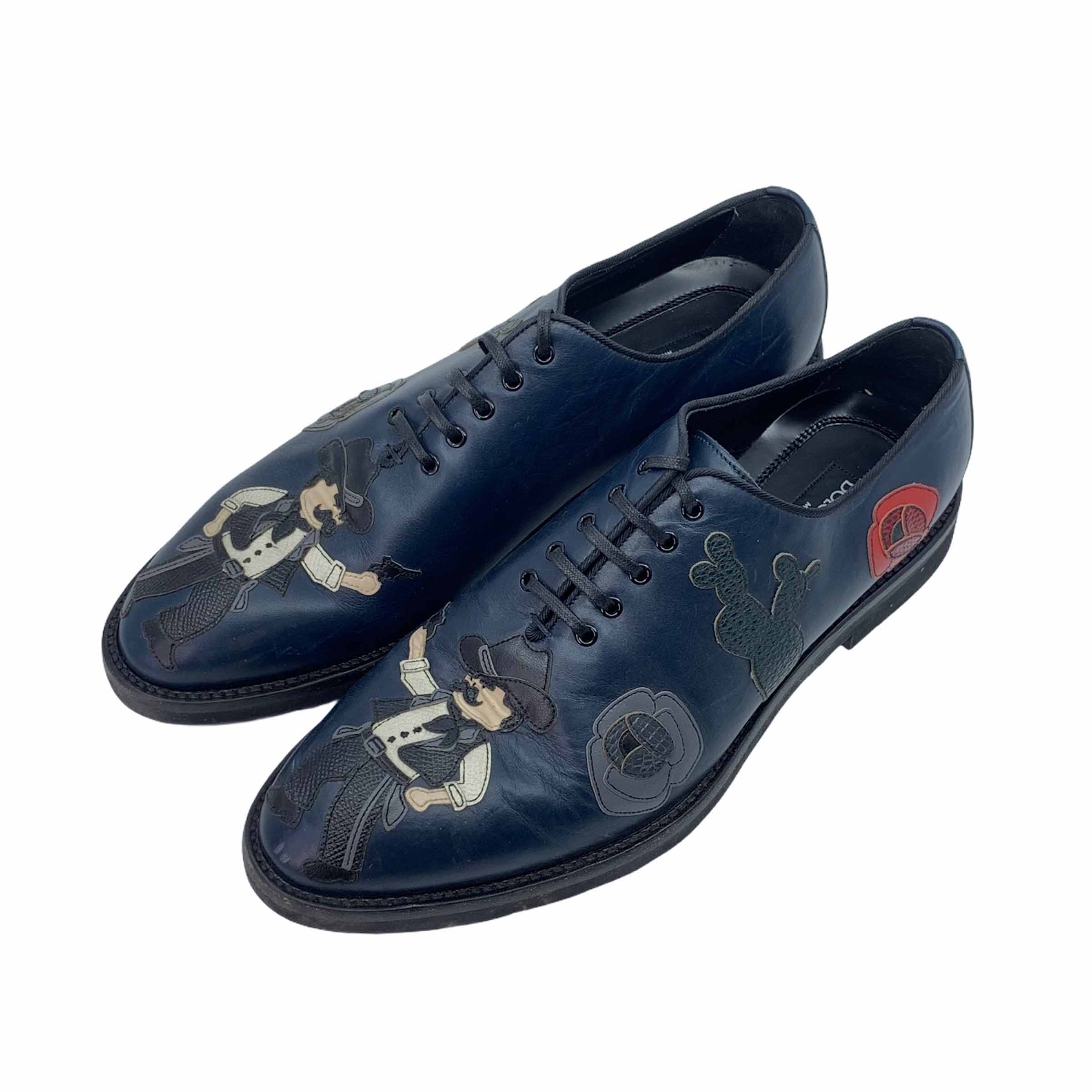 [Dolce &amp; Gabbana] Cowboy Patched Dress Shoes NV - Size UK7