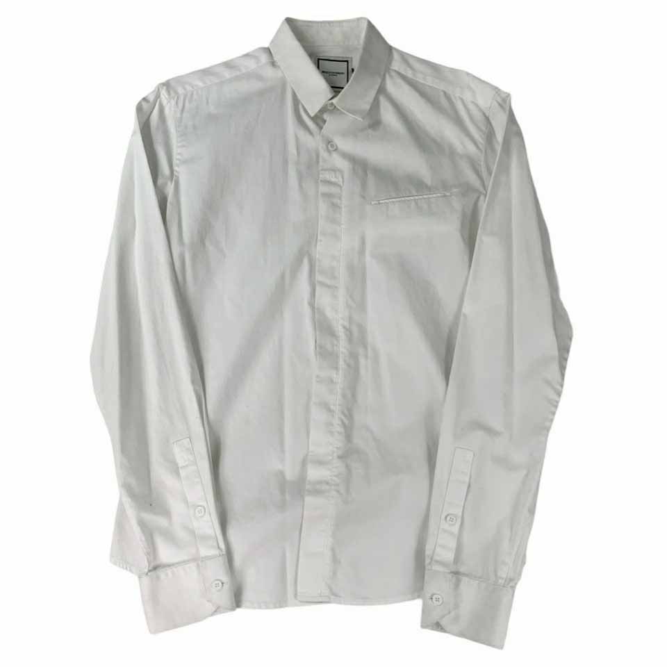 [Wooyoungmi] Slim Fit Pocket Shirt WH - Size 48