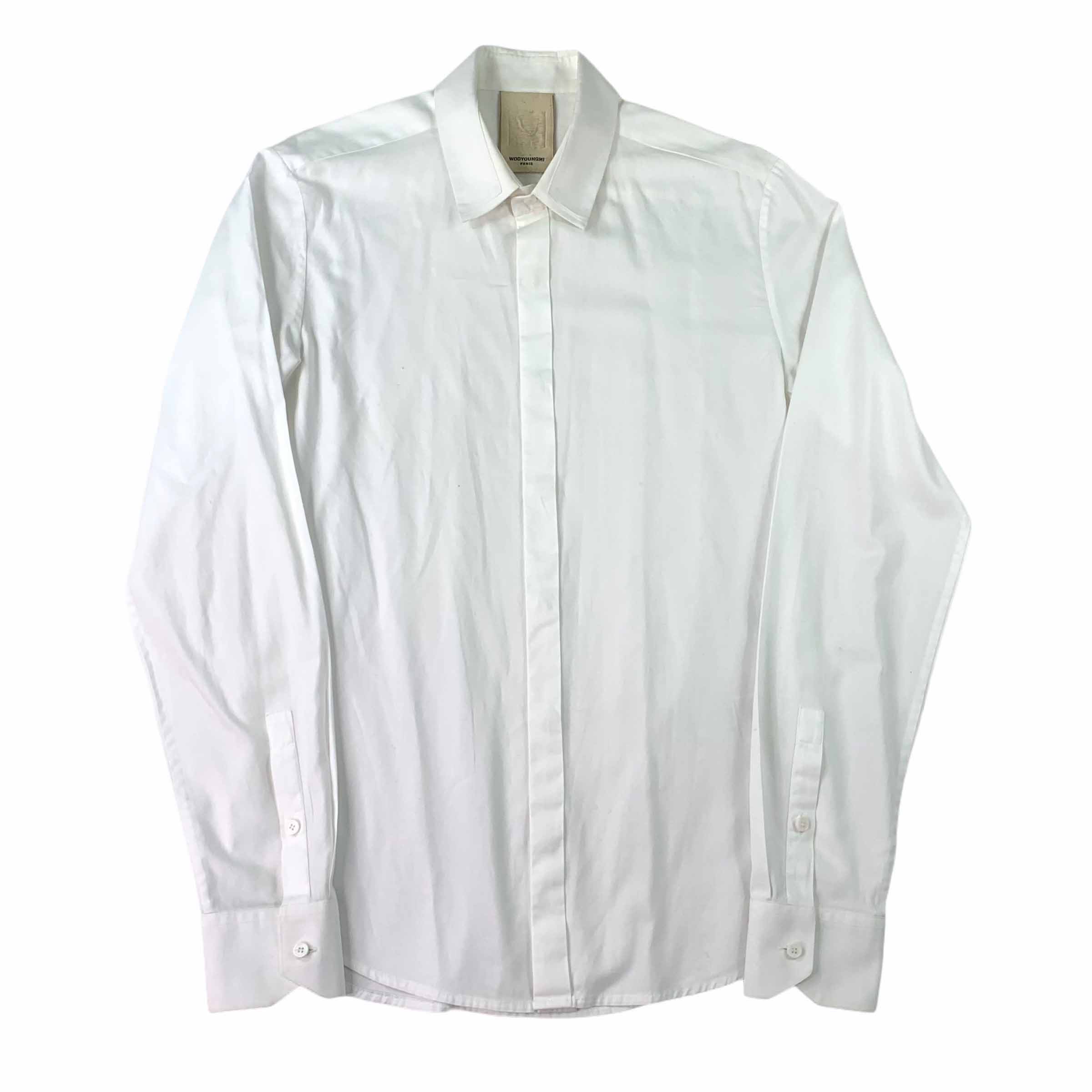 [Wooyoungmi] Collar Point Shirt WH - Size 46
