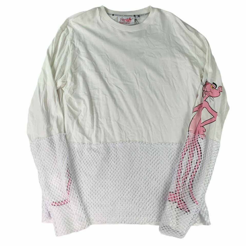 [Stereo Vinyls] Pink Panther Printing Mesh Long Sleeve WH - Size M