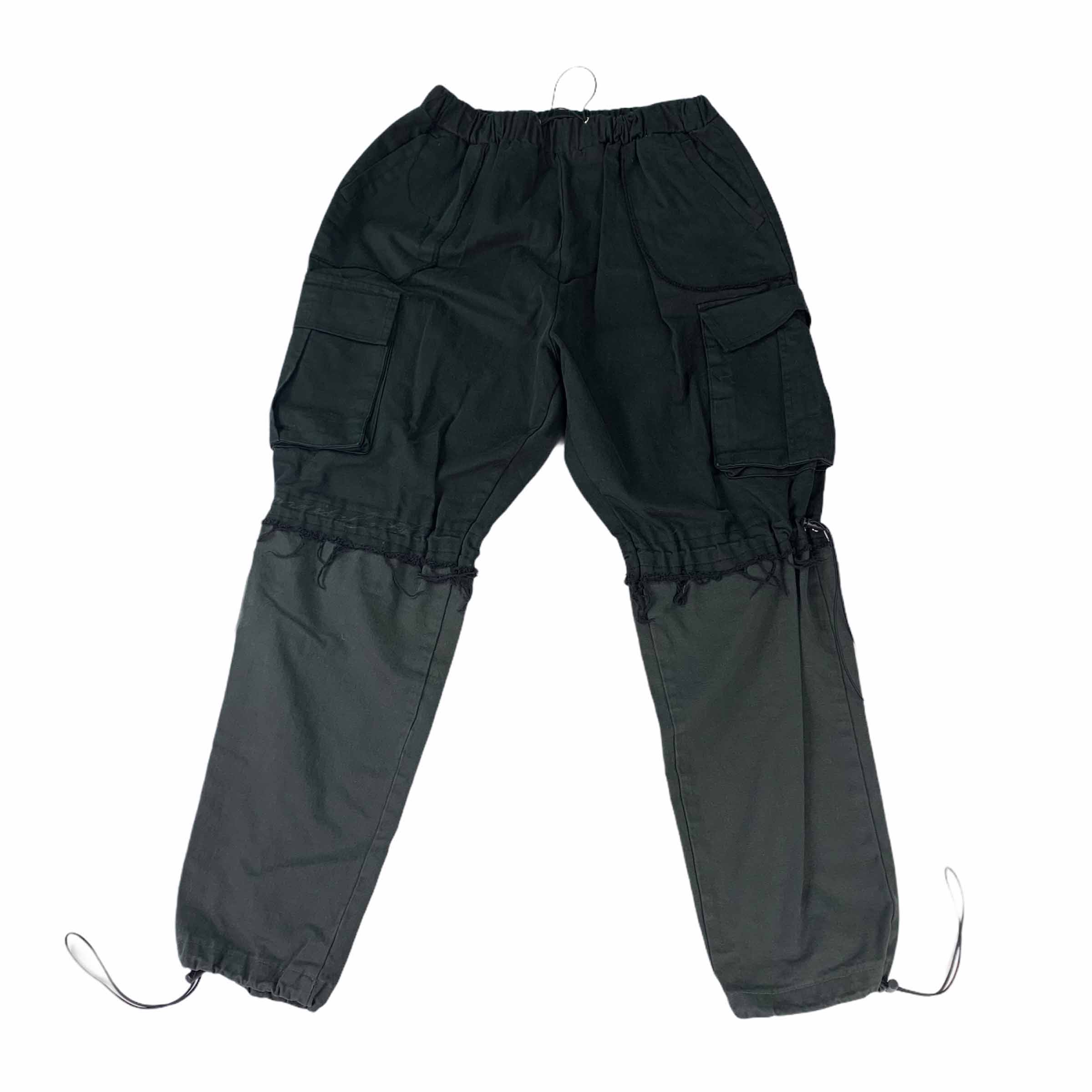 [Nondisclothes] Block Cargo Pants BK - Size M