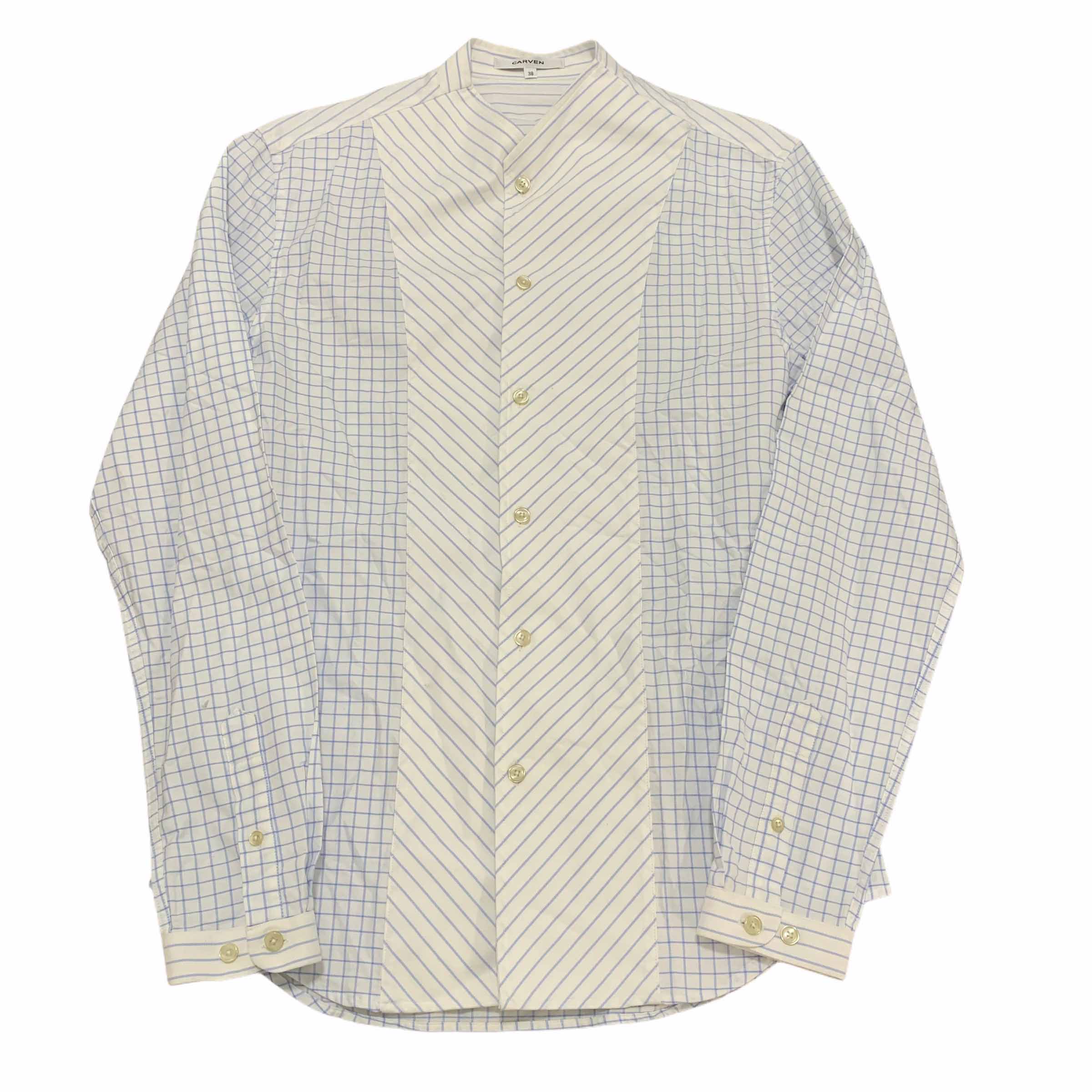 [Carven] Diagonal Striped Shirt SKY - Size 38