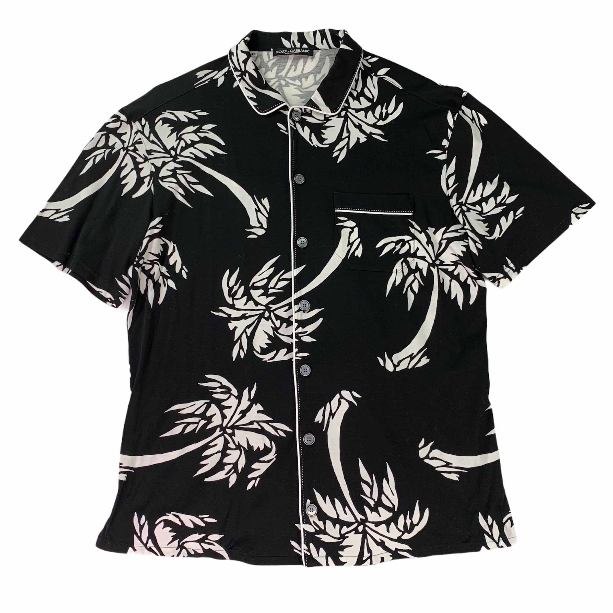 [Dolce &amp; Gabbana] Hawaiian Short Sleeve Shirt BK   - SIZE 41