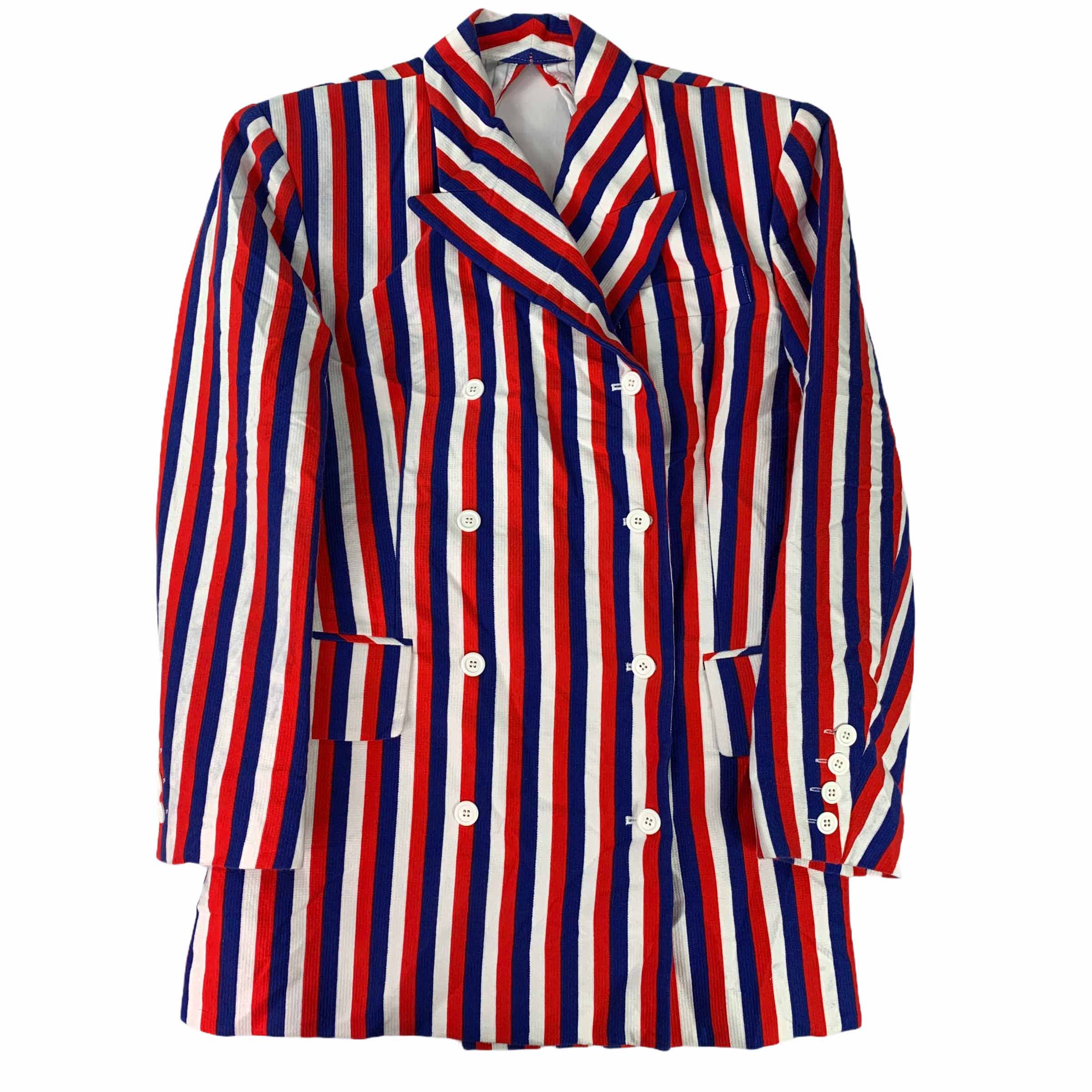 [Push Button] Striped Back-open Jacket - Size S