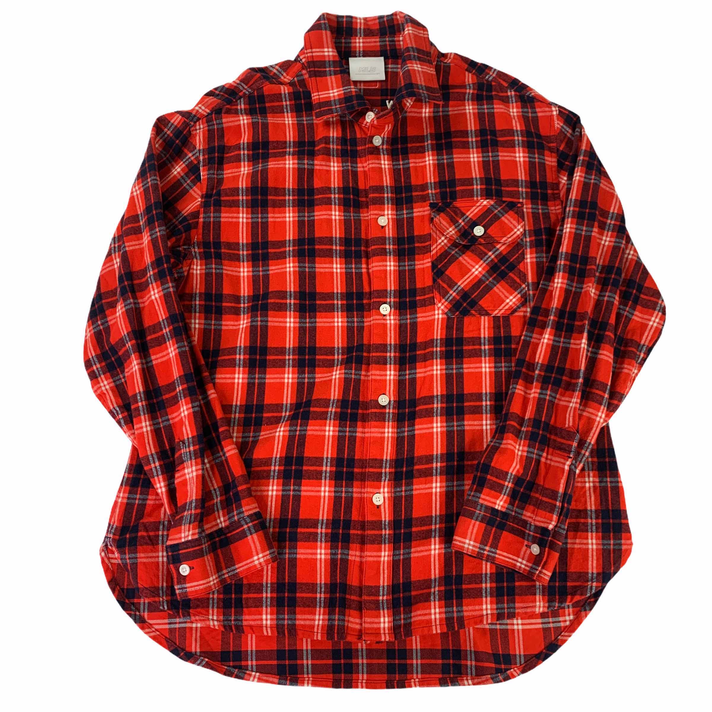 [MLB] Check Flannel Shirt OR 1- Size 95